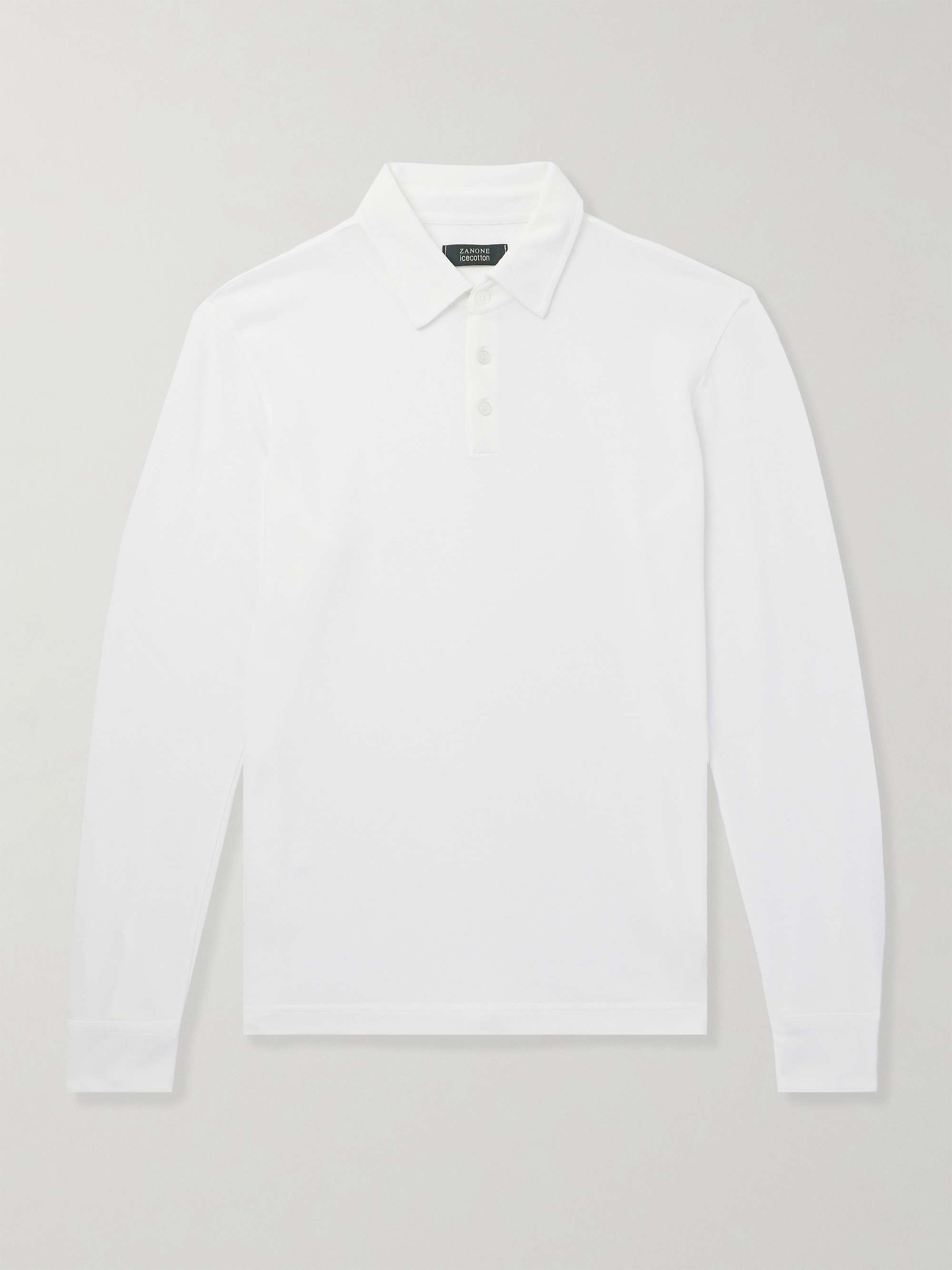 Zanone Slim-Fit Cotton-Piqué Polo Shirt hero visual