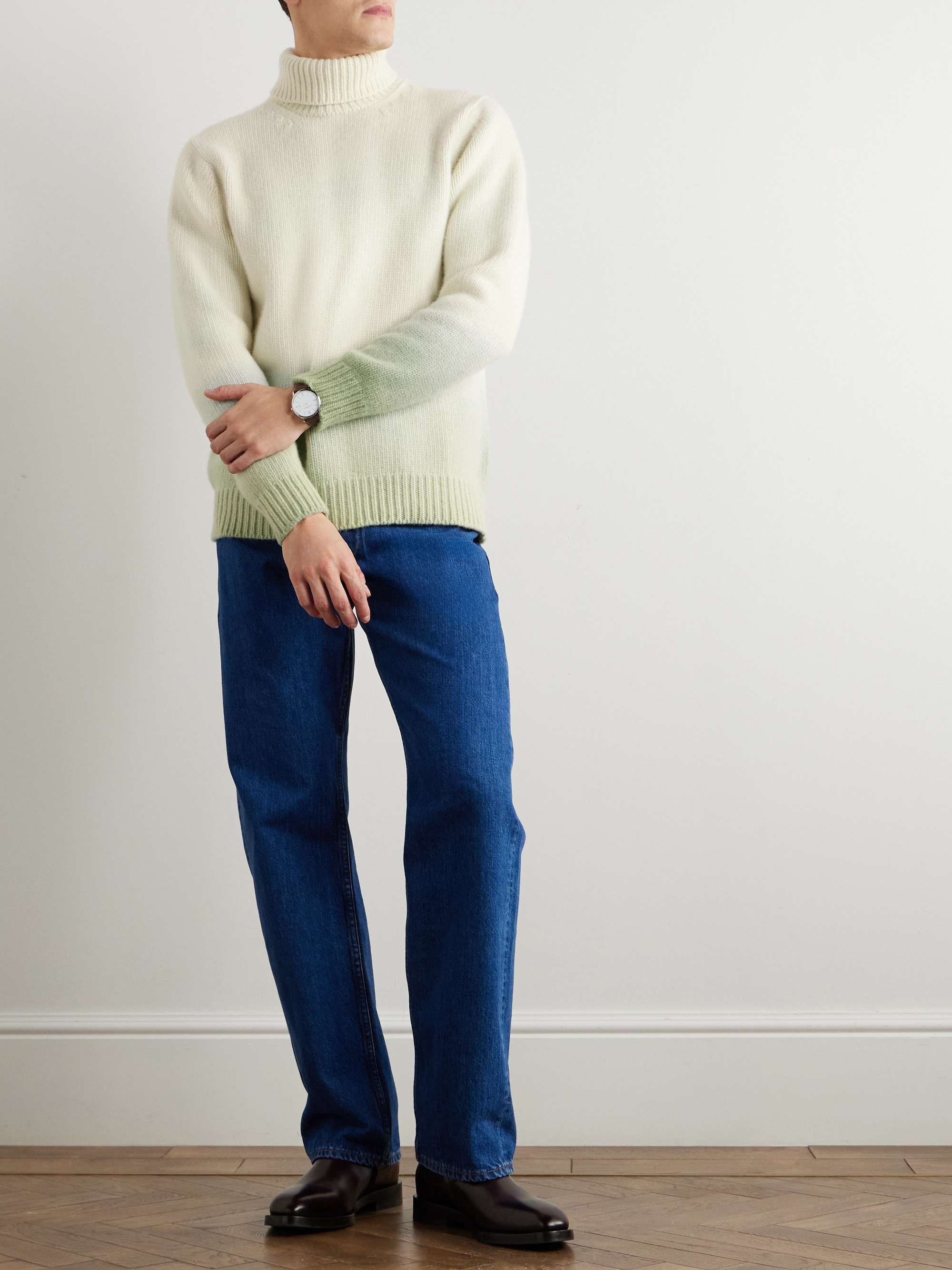 Dip-Dyed Wool Rollneck Sweater view
