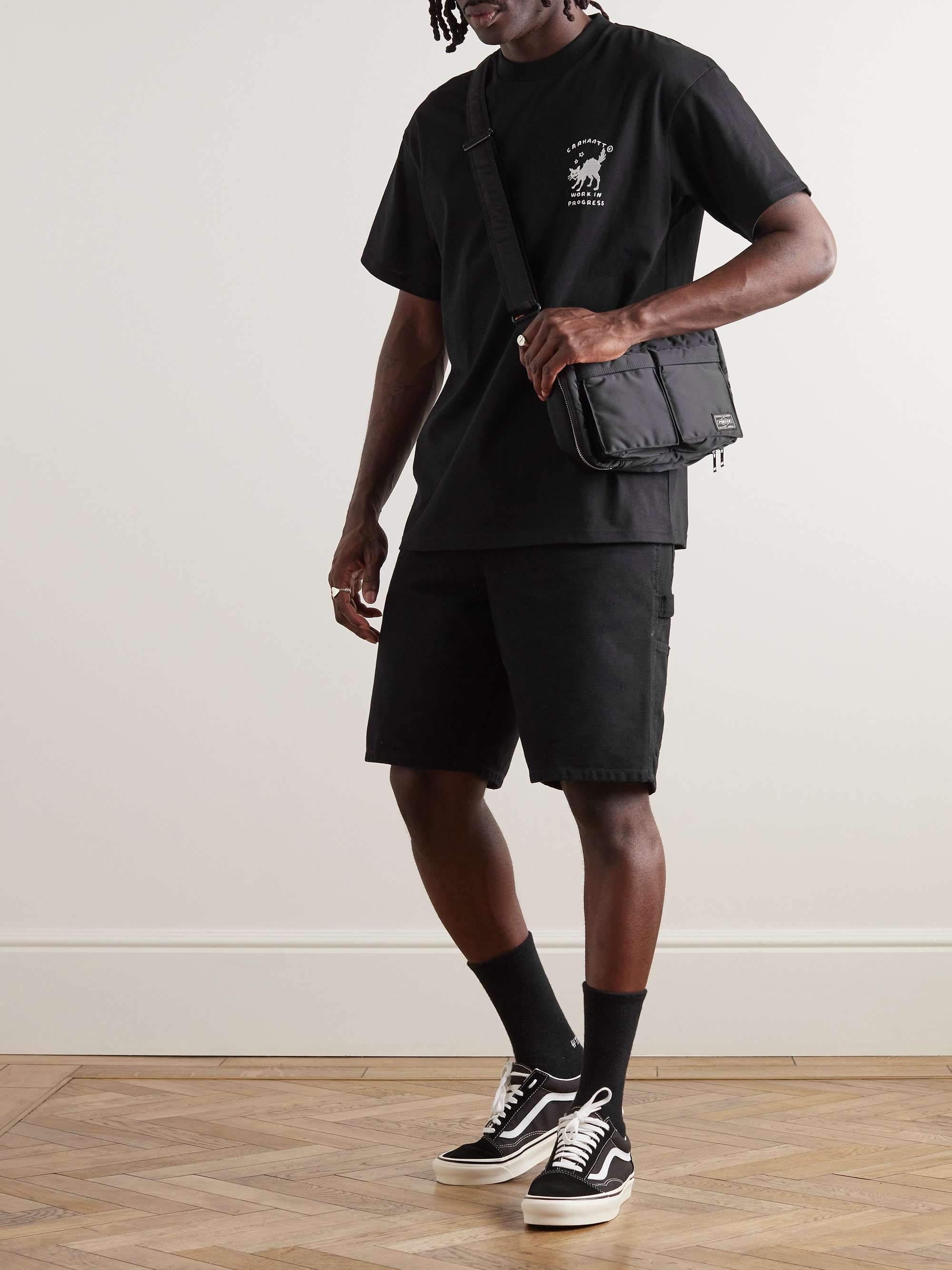 Straight-Leg Organic Cotton-Canvas Shorts view