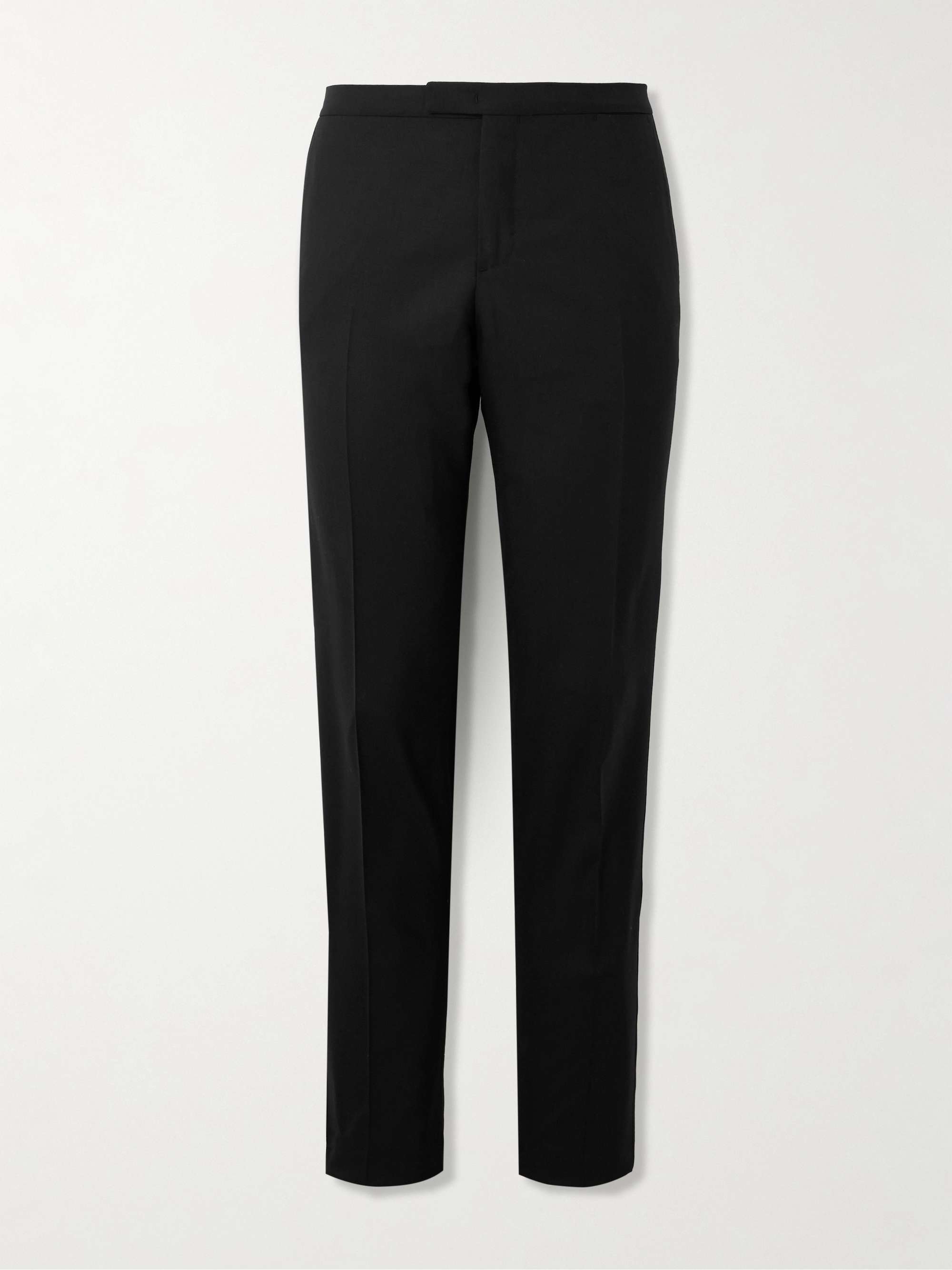 Slim-Fit Tapered Satin-Trimmed Virgin Wool Tuxedo Trousers hero visual