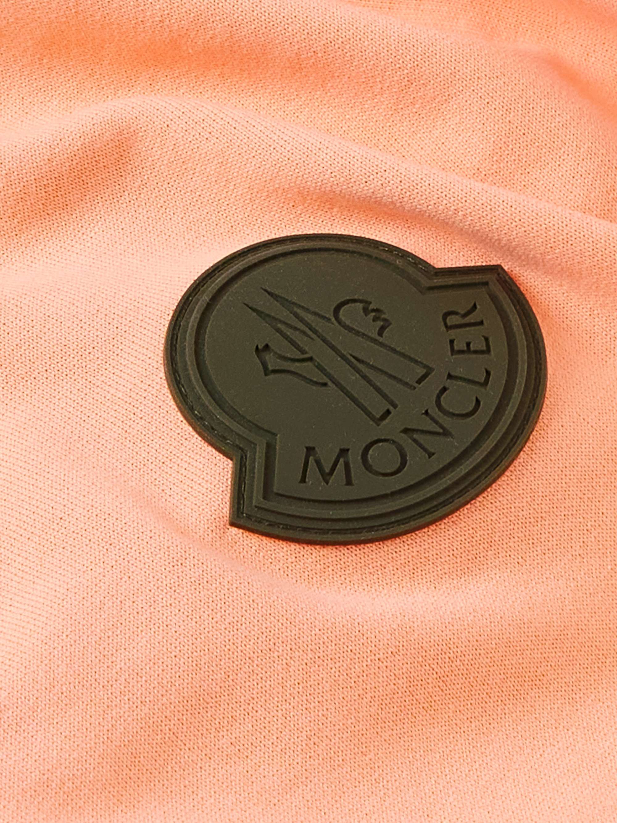 Logo-Appliquéd Shell-Trimmed Cotton-Jersey Hoodie view