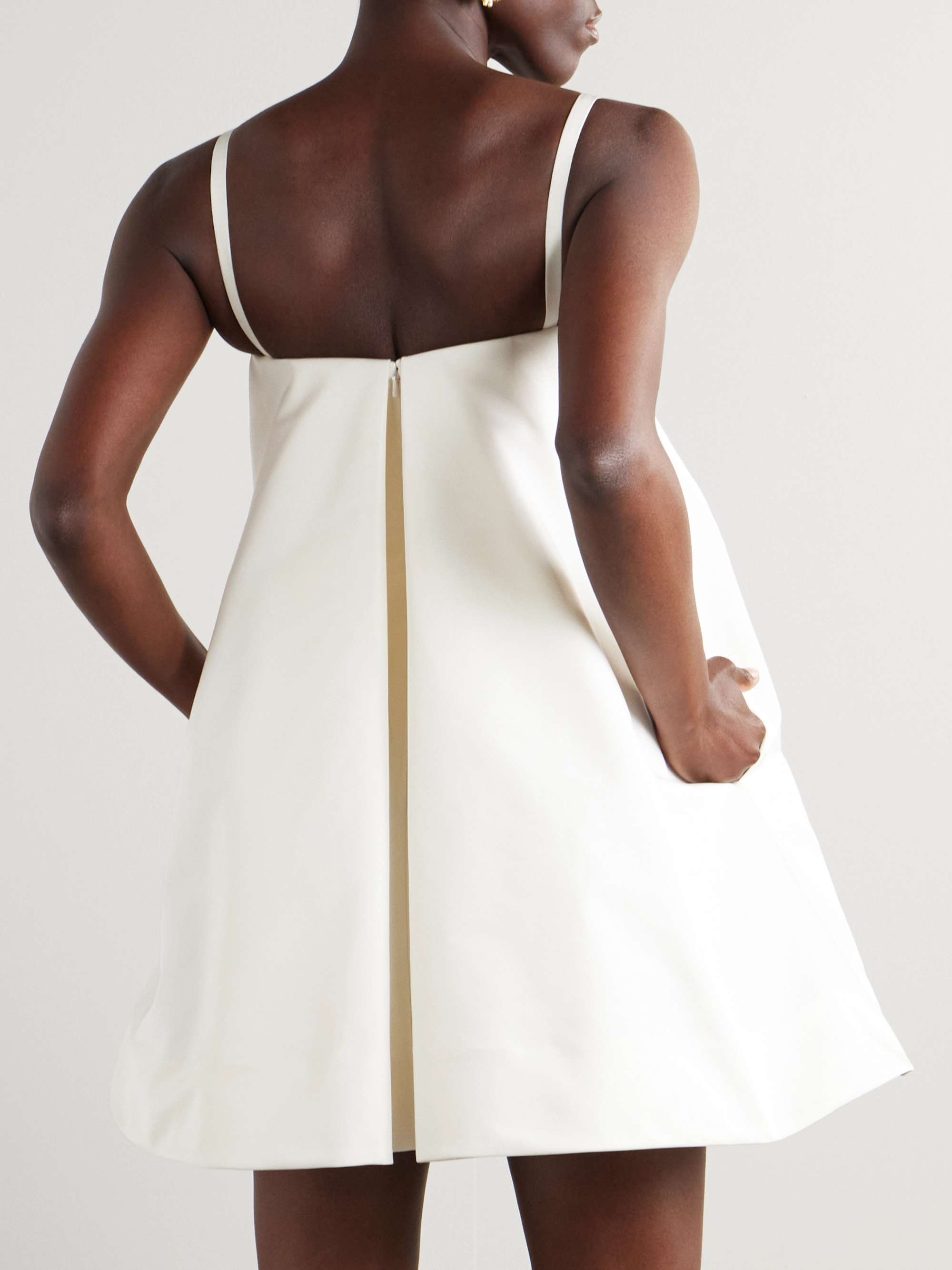 Embellished faille mini dress view