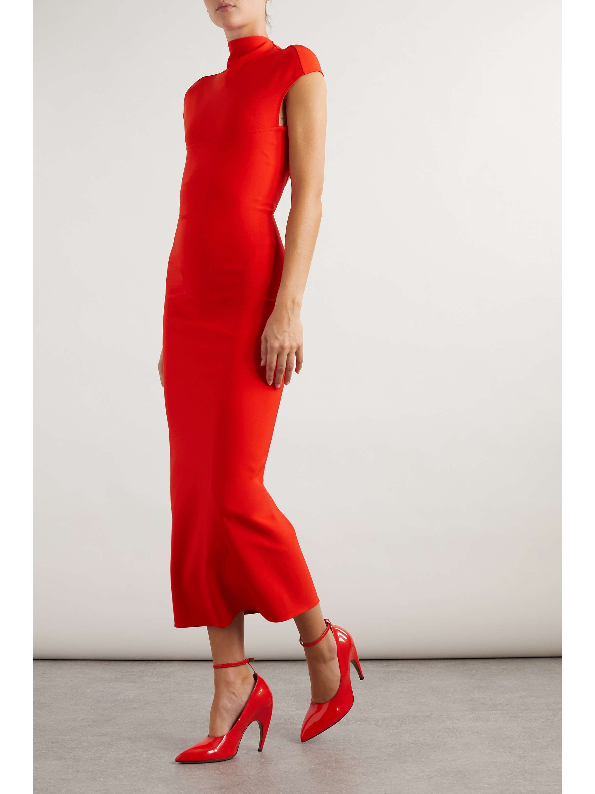 Open-back stretch-jersey midi dress view