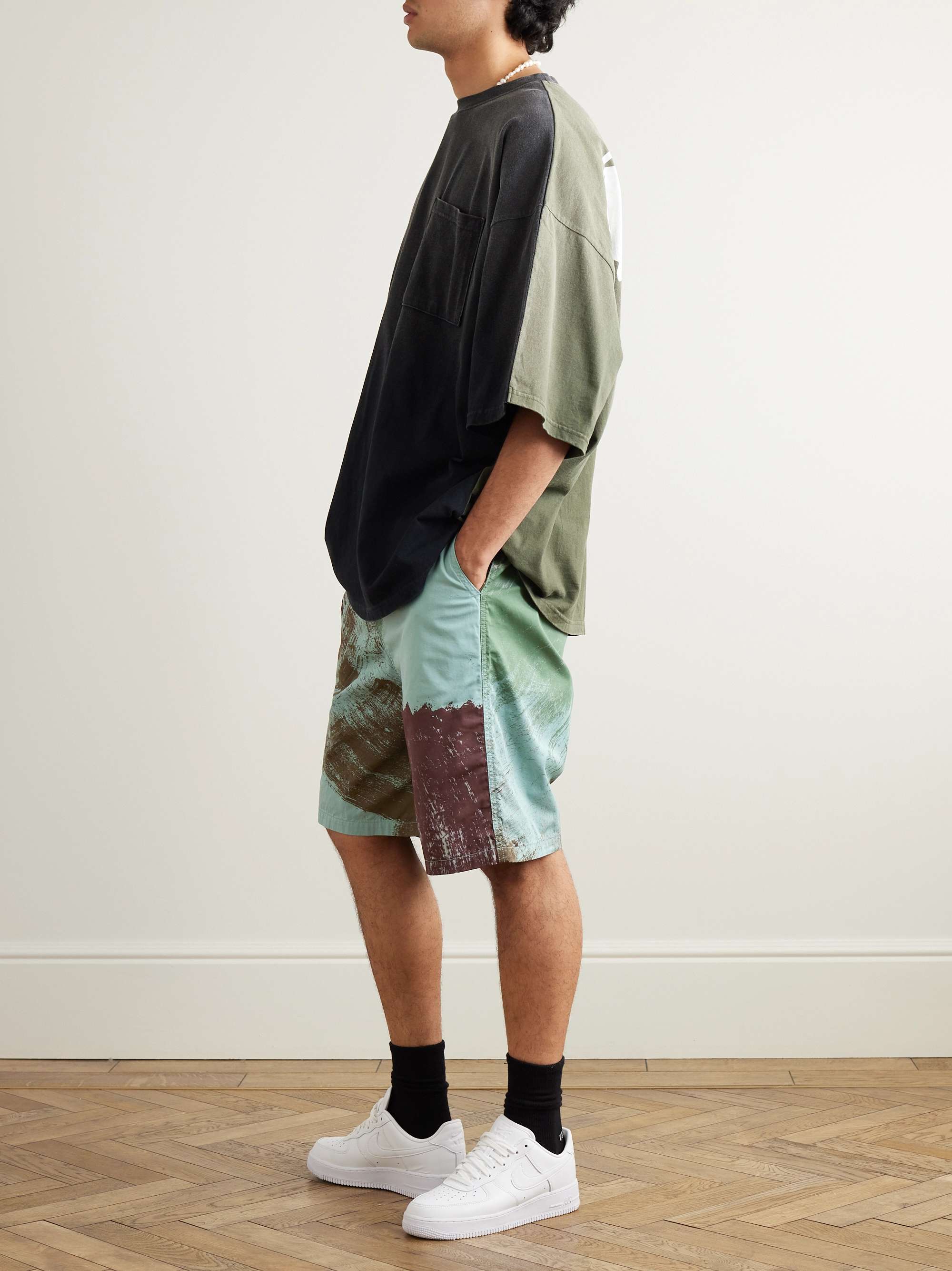 Straight-Leg Printed Shell Shorts view