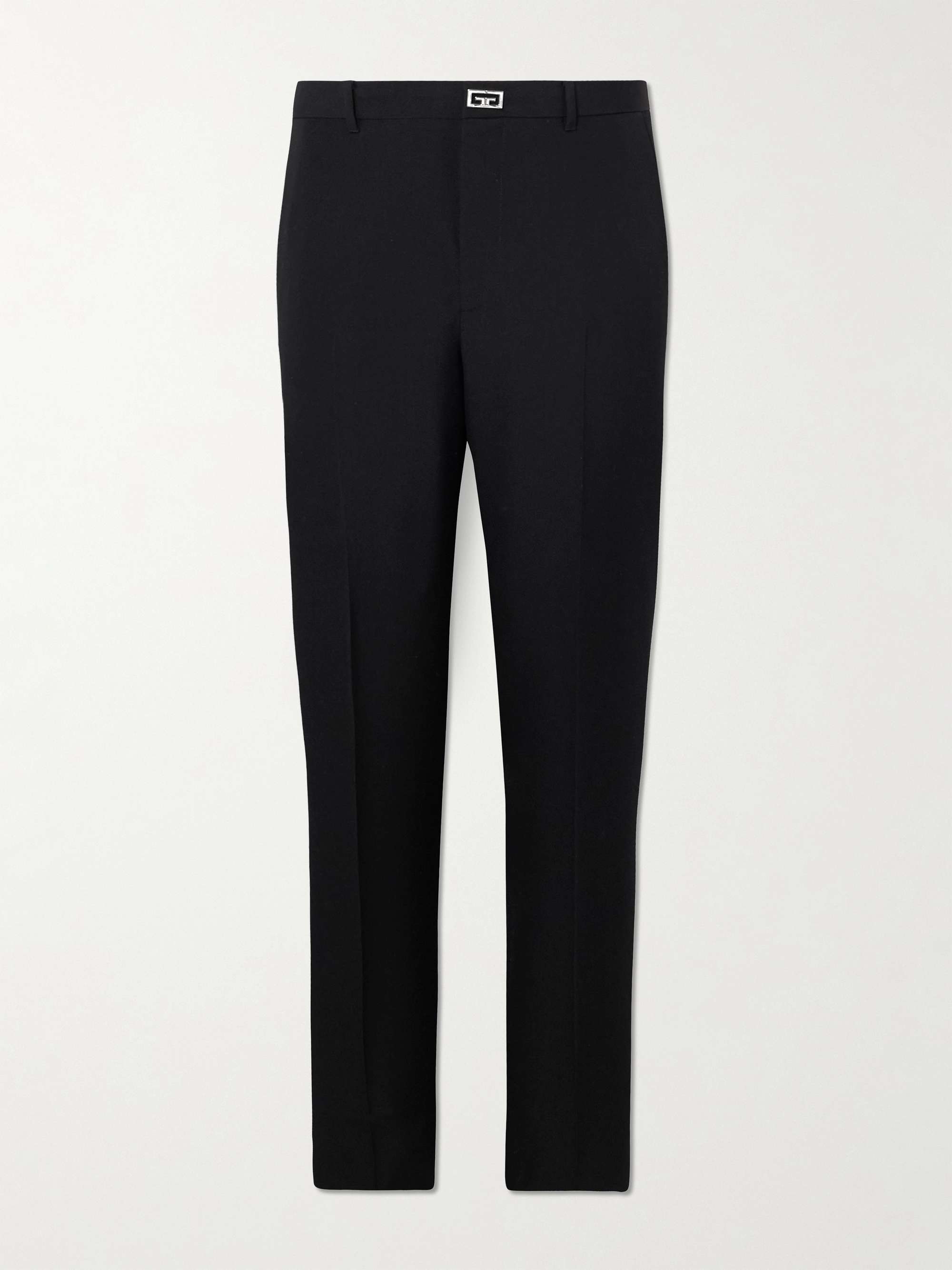 Tapered Logo-Embellished Wool Trousers hero visual
