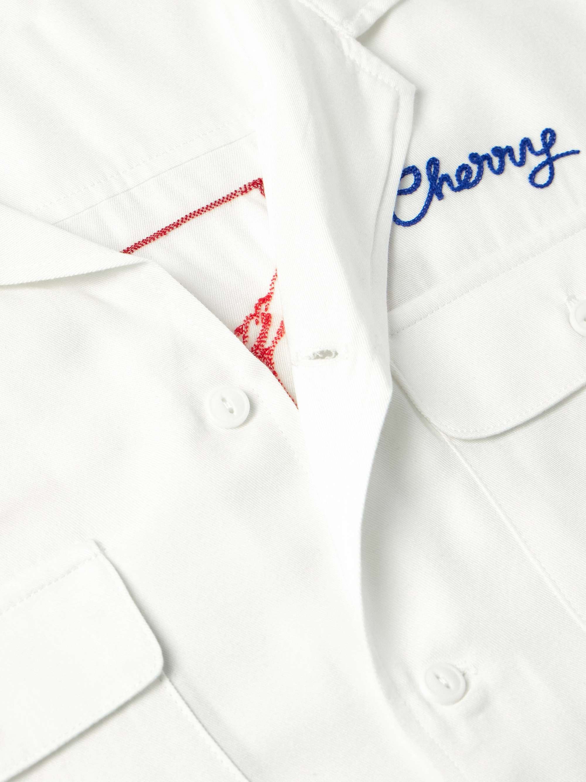 + Oracle Red Bull Racing Mechanic Camp-Collar Embroidered Twill Shirt view