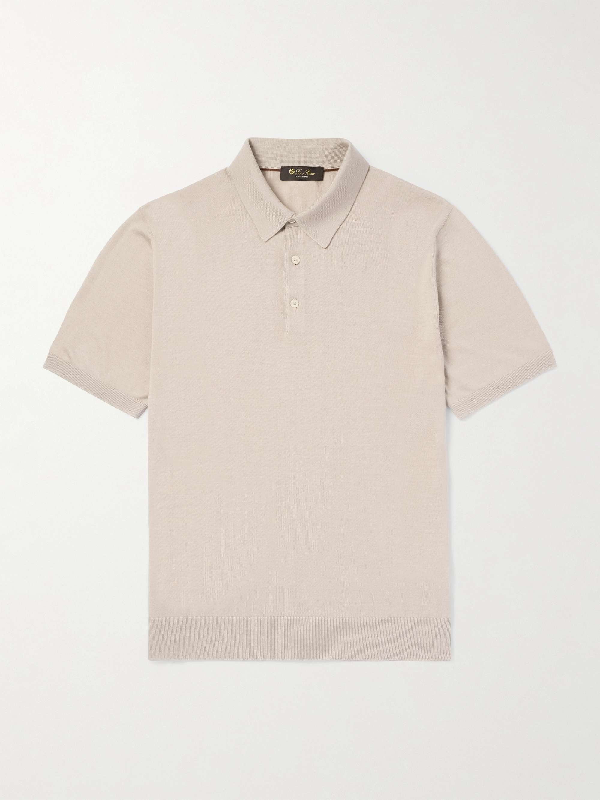 Slim-Fit Wool, Silk and Cashmere-Blend Polo Shirt hero visual
