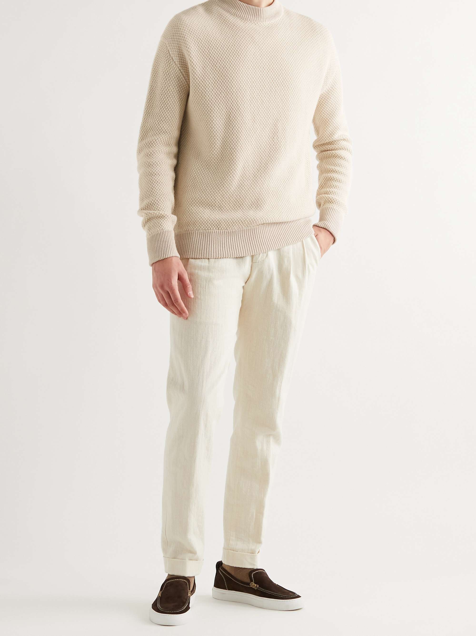 Linen and Cashmere-Blend Sweater view
