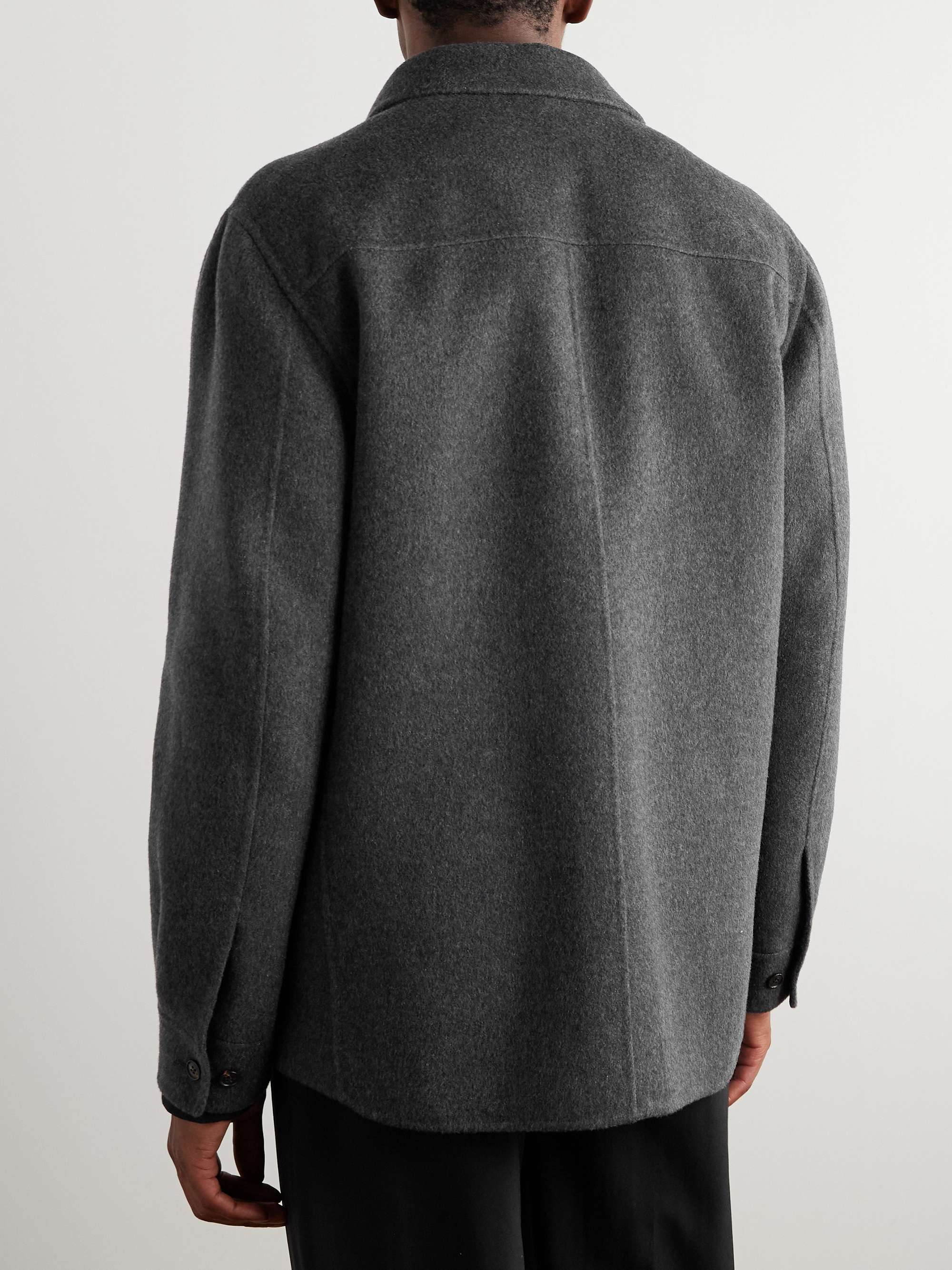 Double-Faced Cashmere Overshirt view