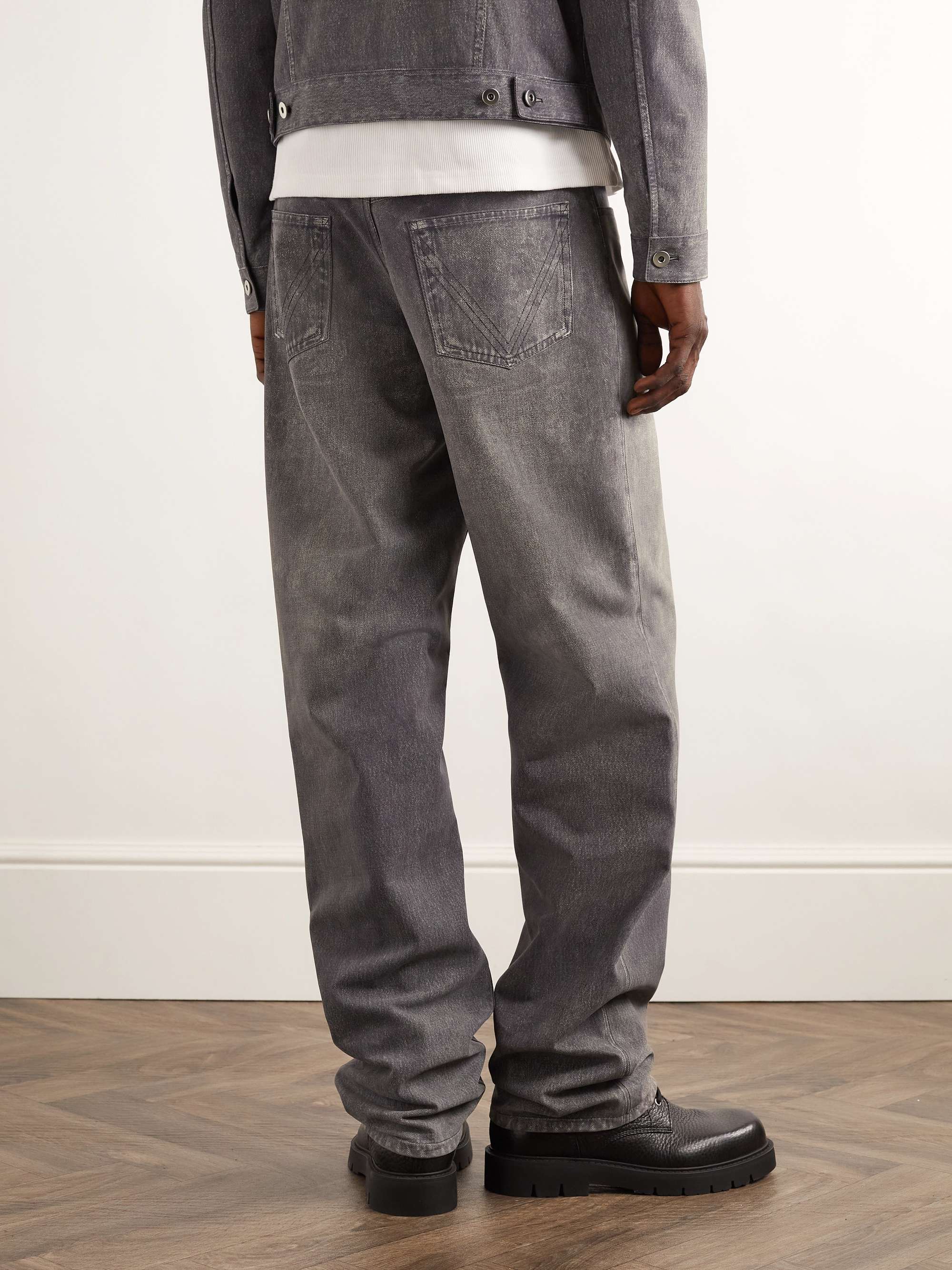 Straight-Leg Printed Nubuck Trousers view