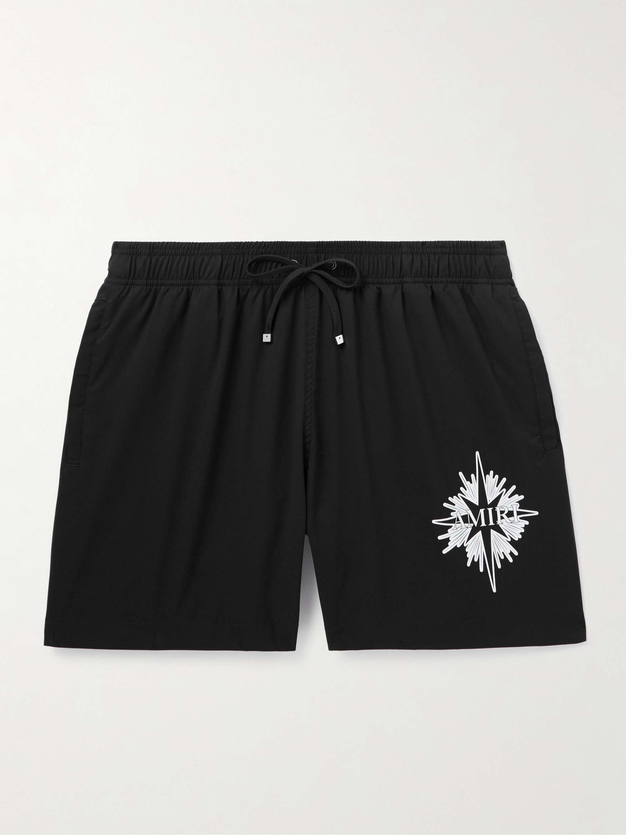 Starburst Straight-Leg Mid-Length Logo-Print Swim Shorts hero visual
