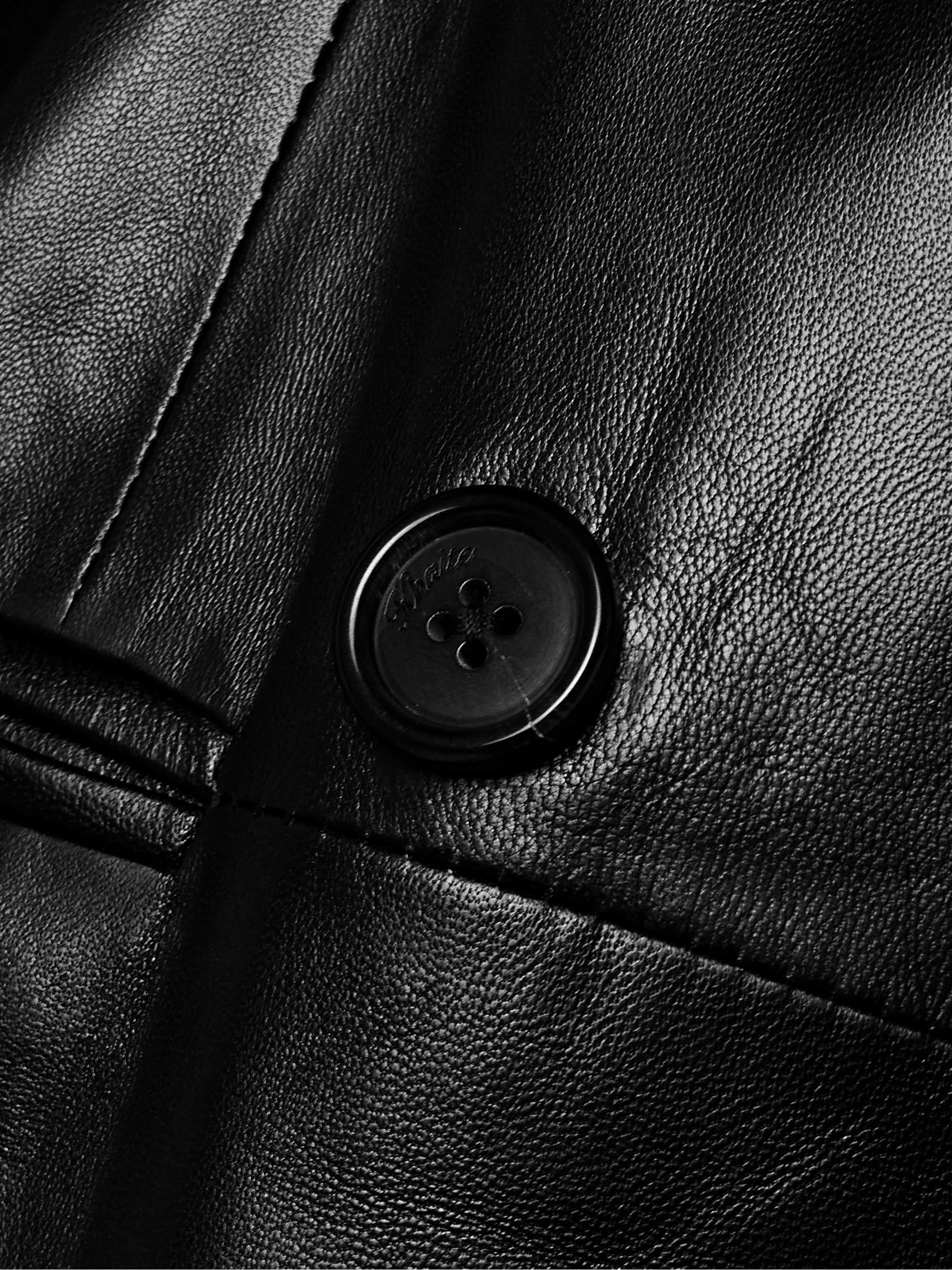 Lolo belted leather coat view