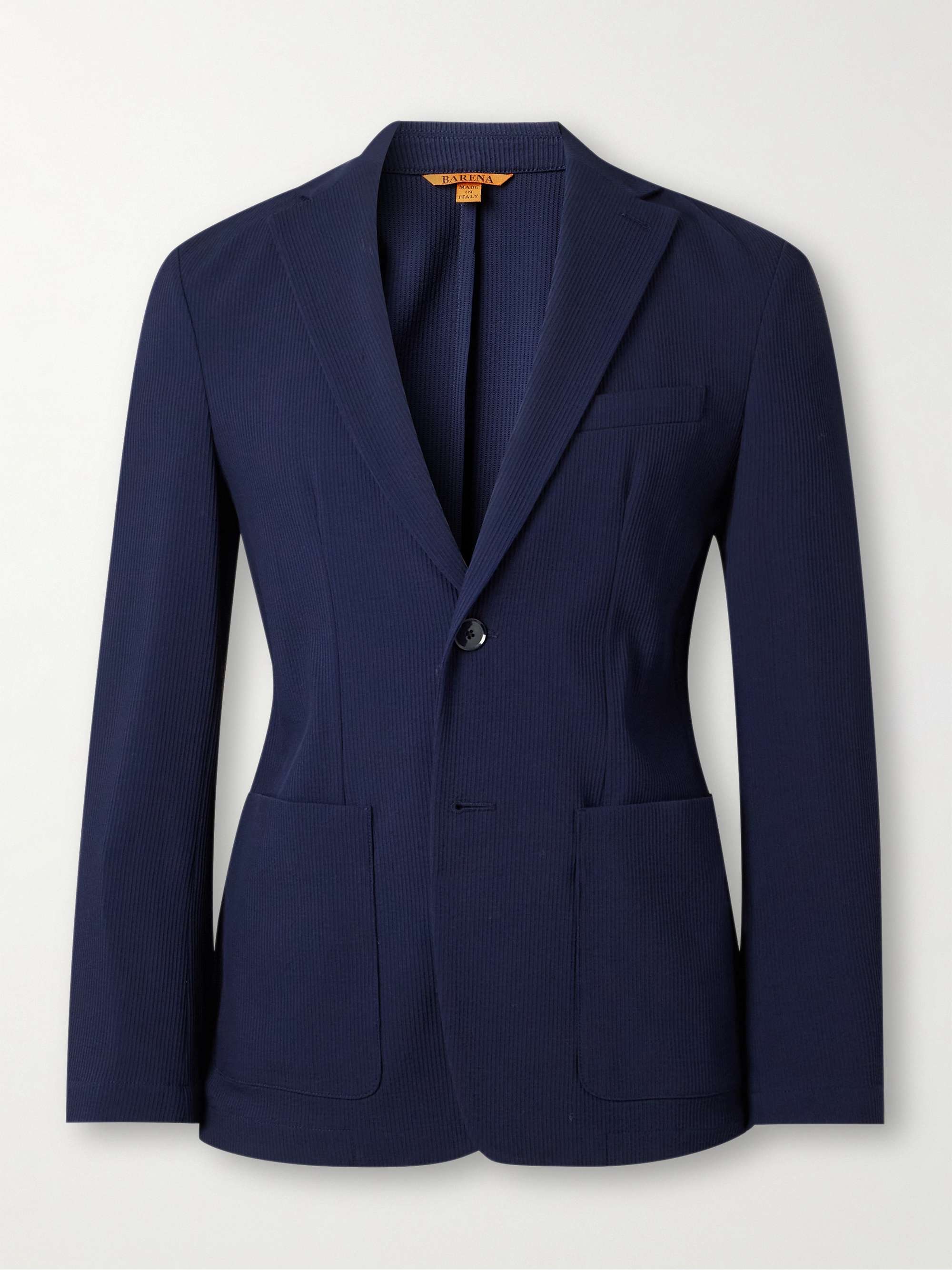 Borgo Unstructured Ribbed Wool-Blend Jersey Suit Jacket hero visual
