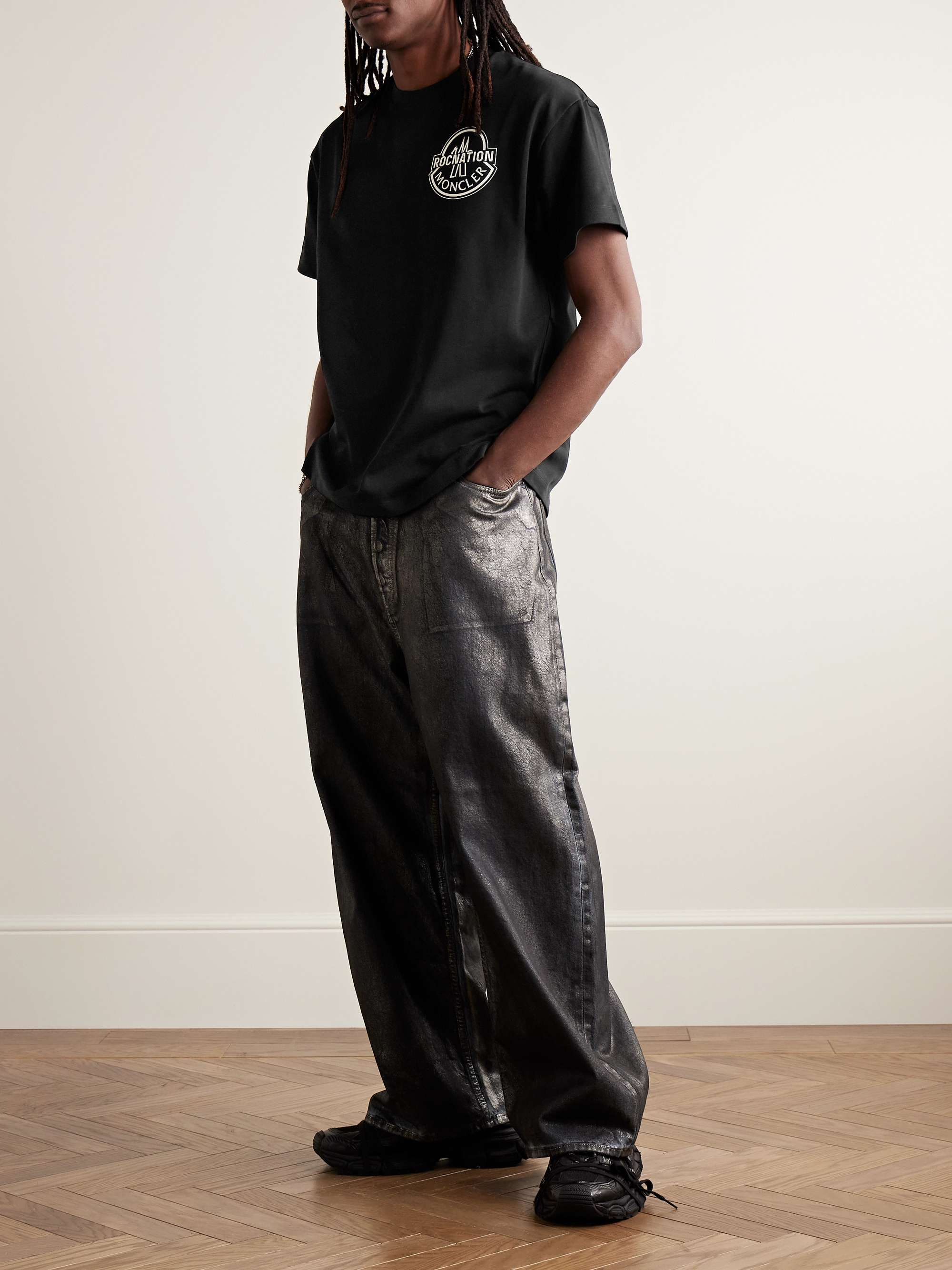 + Roc Nation by Jay-Z Logo-Print Cotton-Jersey T-Shirt view