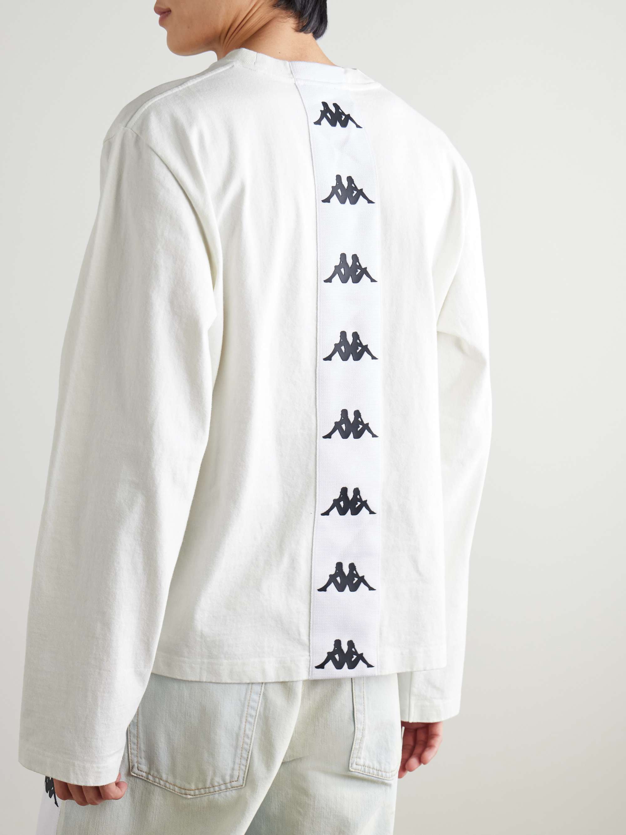 + Kappa Logo-Embroidered Appliquéd Cotton-Jersey T-Shirt view