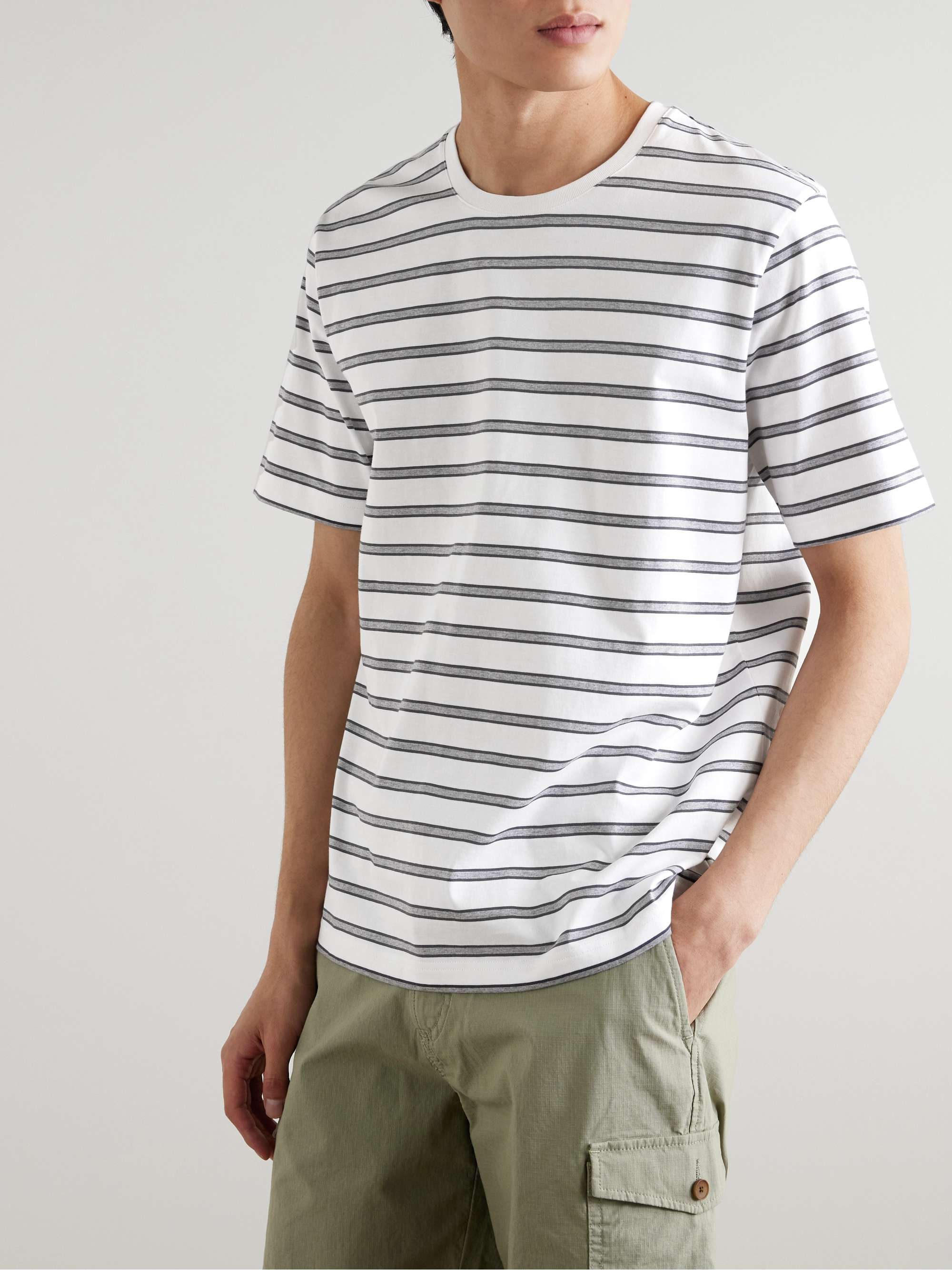 Striped Recycled and Organic Cotton-Blend Jersey T-Shirt view