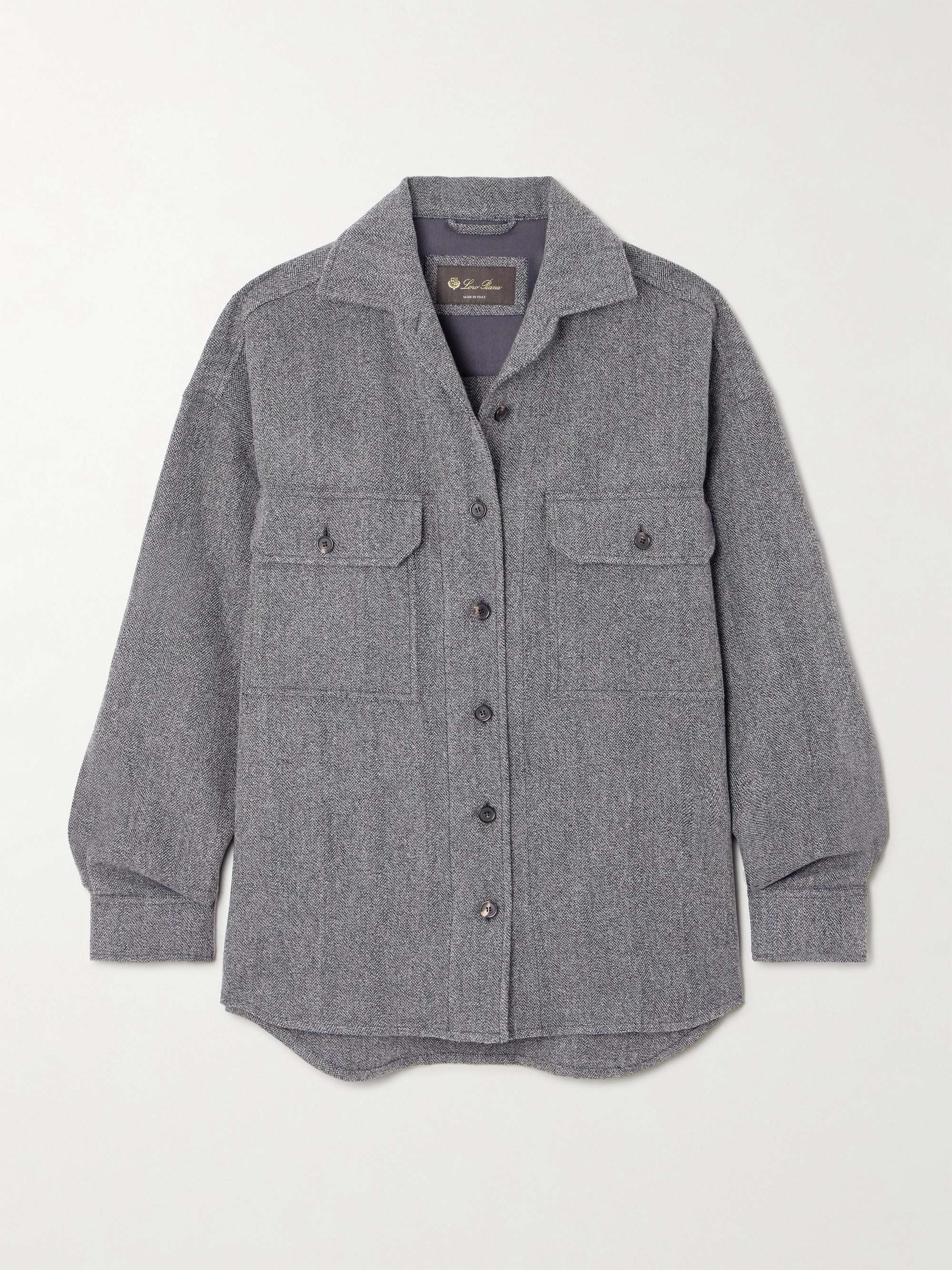 Darby linen, wool and cashmere-blend shirt hero visual