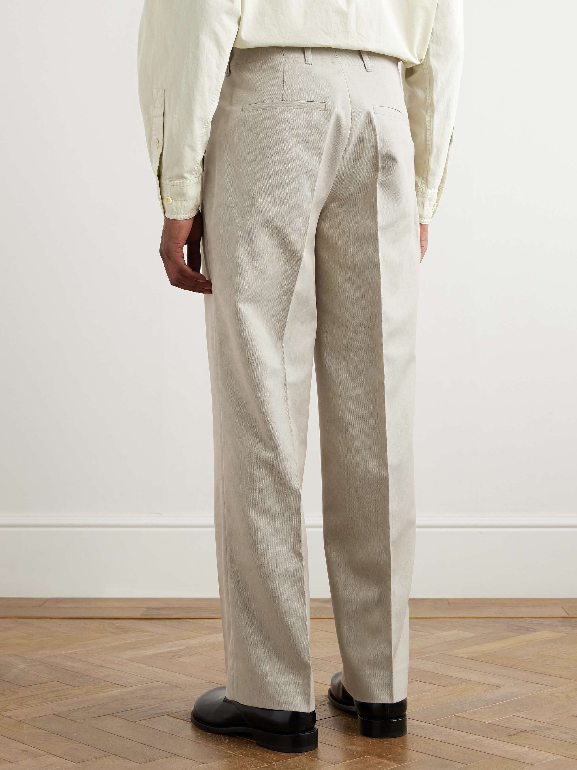 Borrowed Straight-Leg Pleated Woven Chinos view