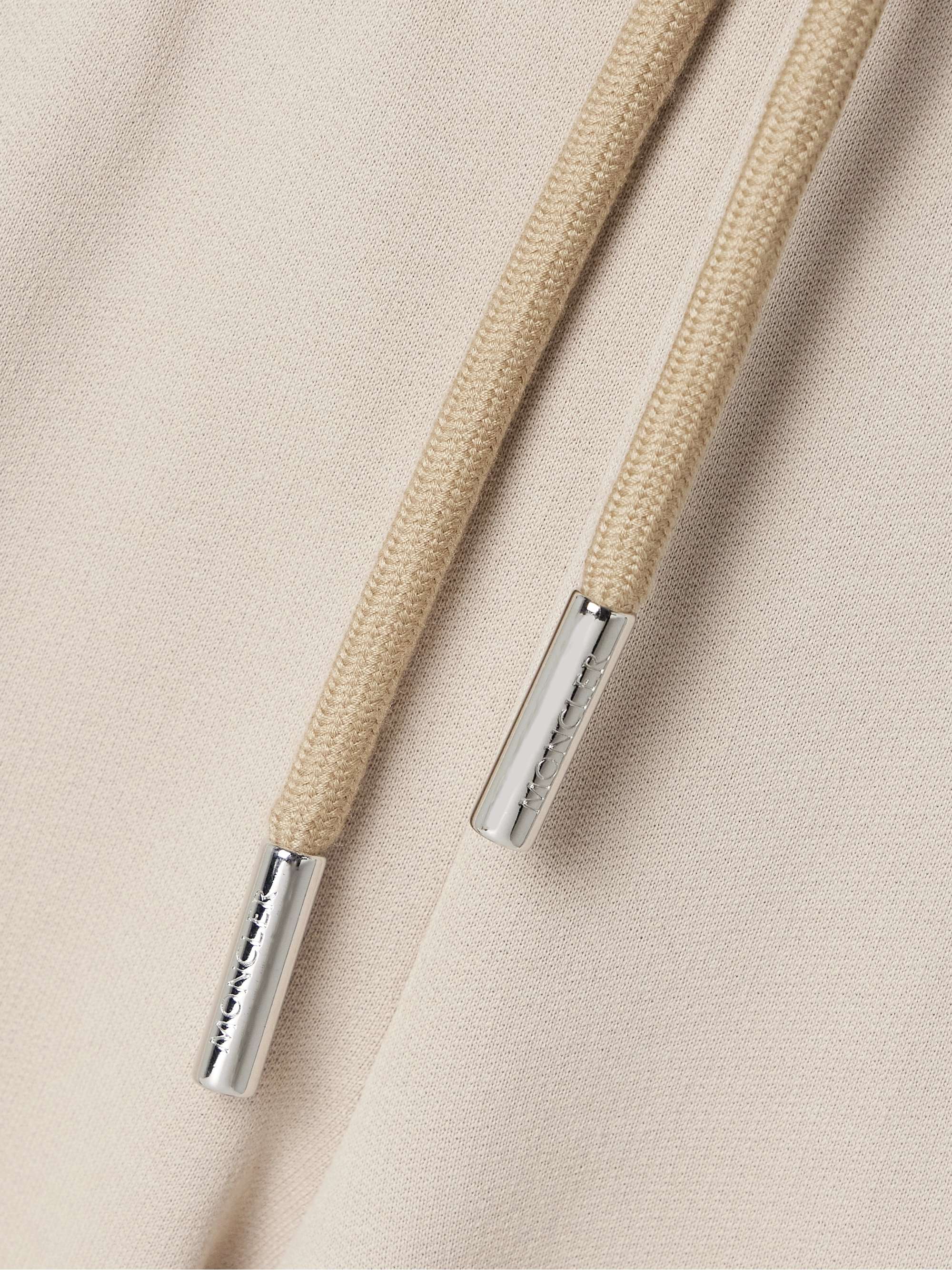 Appliquéd cotton-jersey tapered track pants view