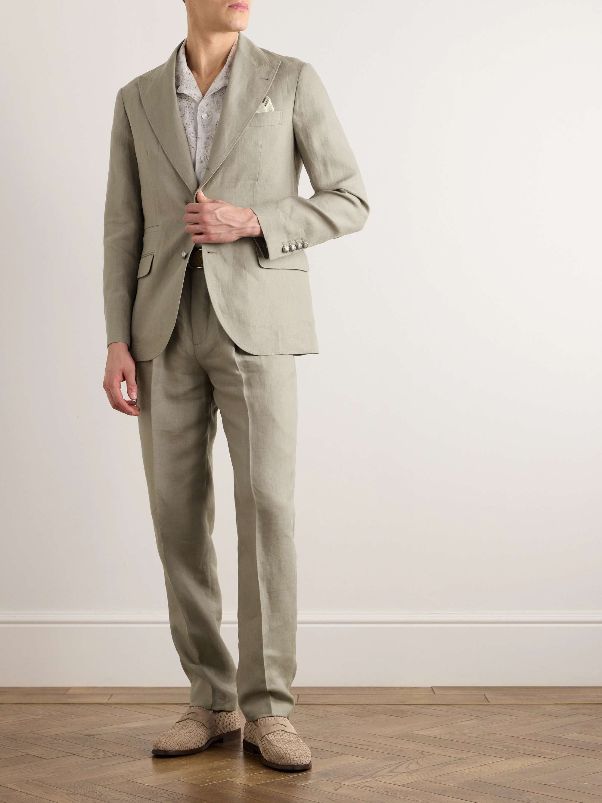 Herringbone Linen Suit view