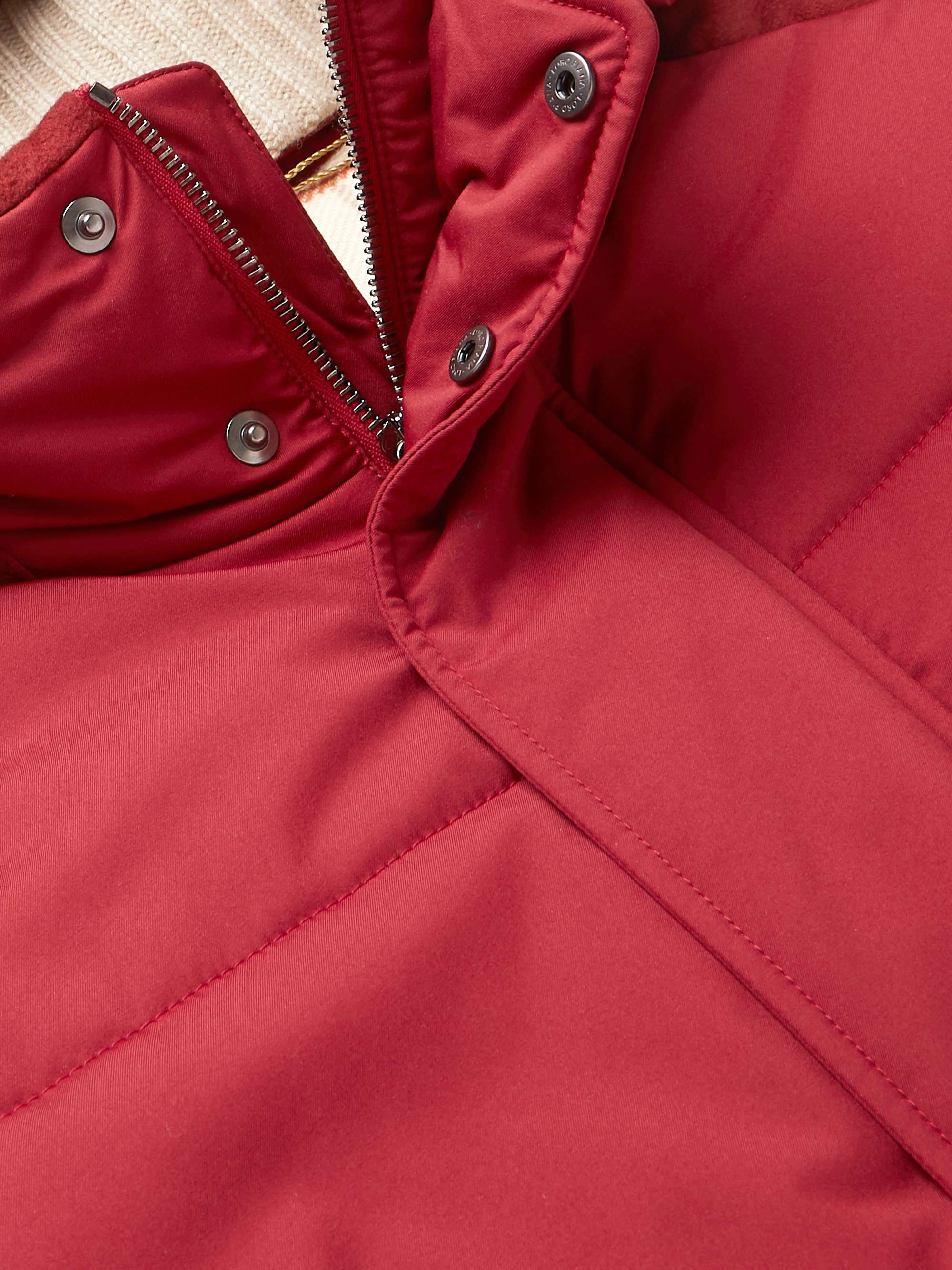 Storm System Quilted Baby Cashmere and Shell Hooded Jacket view