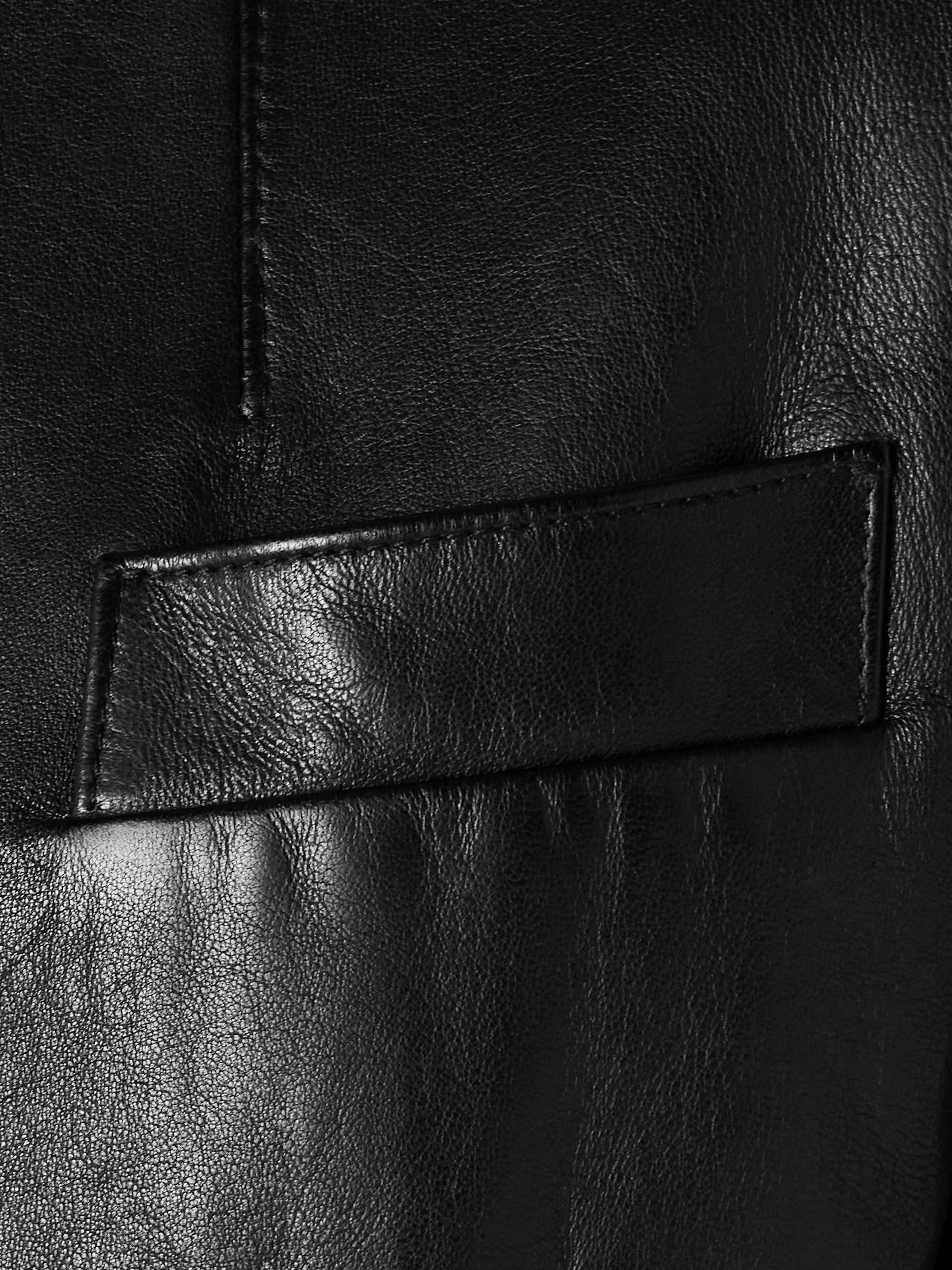 Samuelson cropped leather jacket view