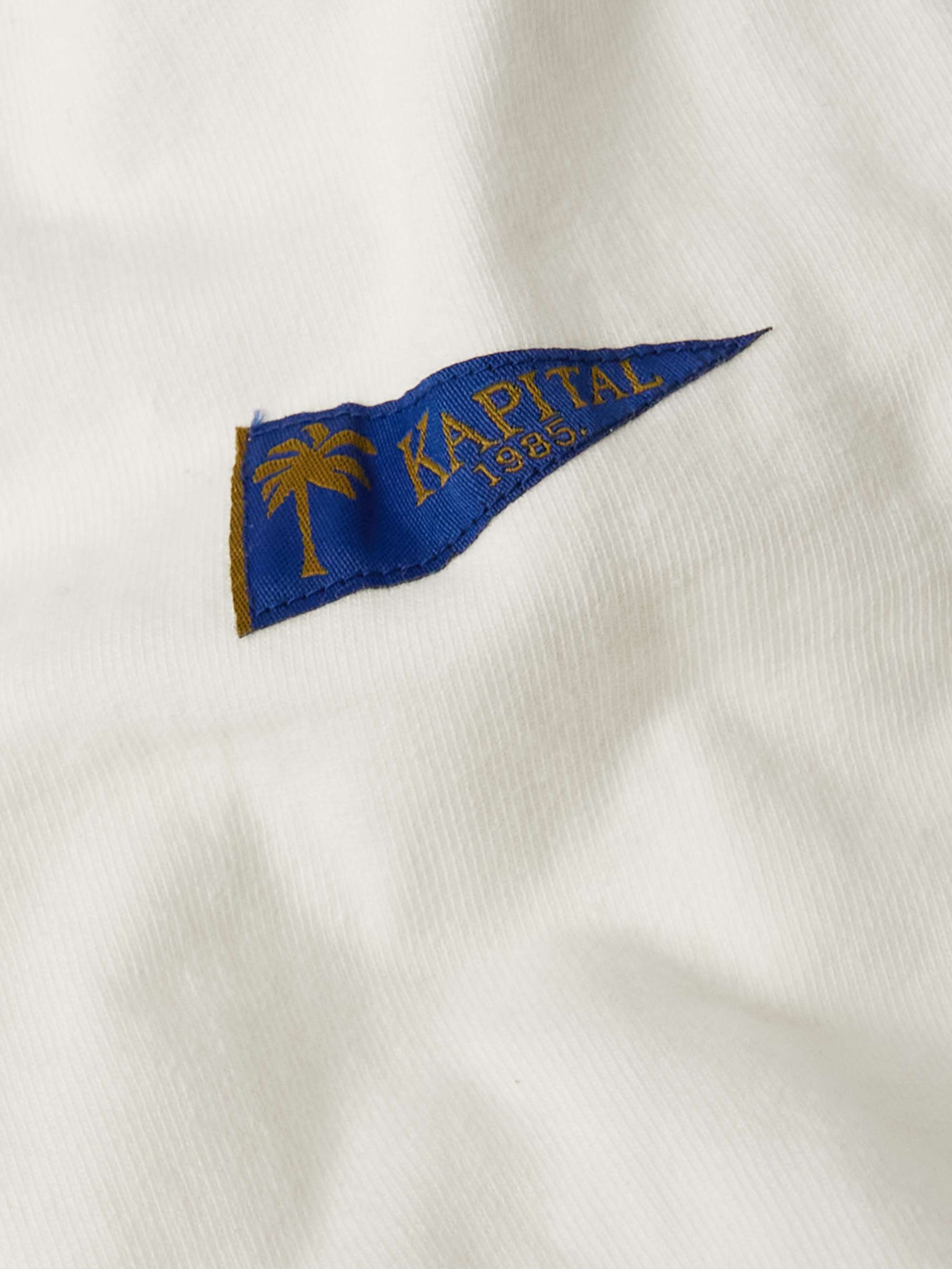 Logo-Appliquéd Cut-Out Printed Cotton-Jersey T-Shirt view