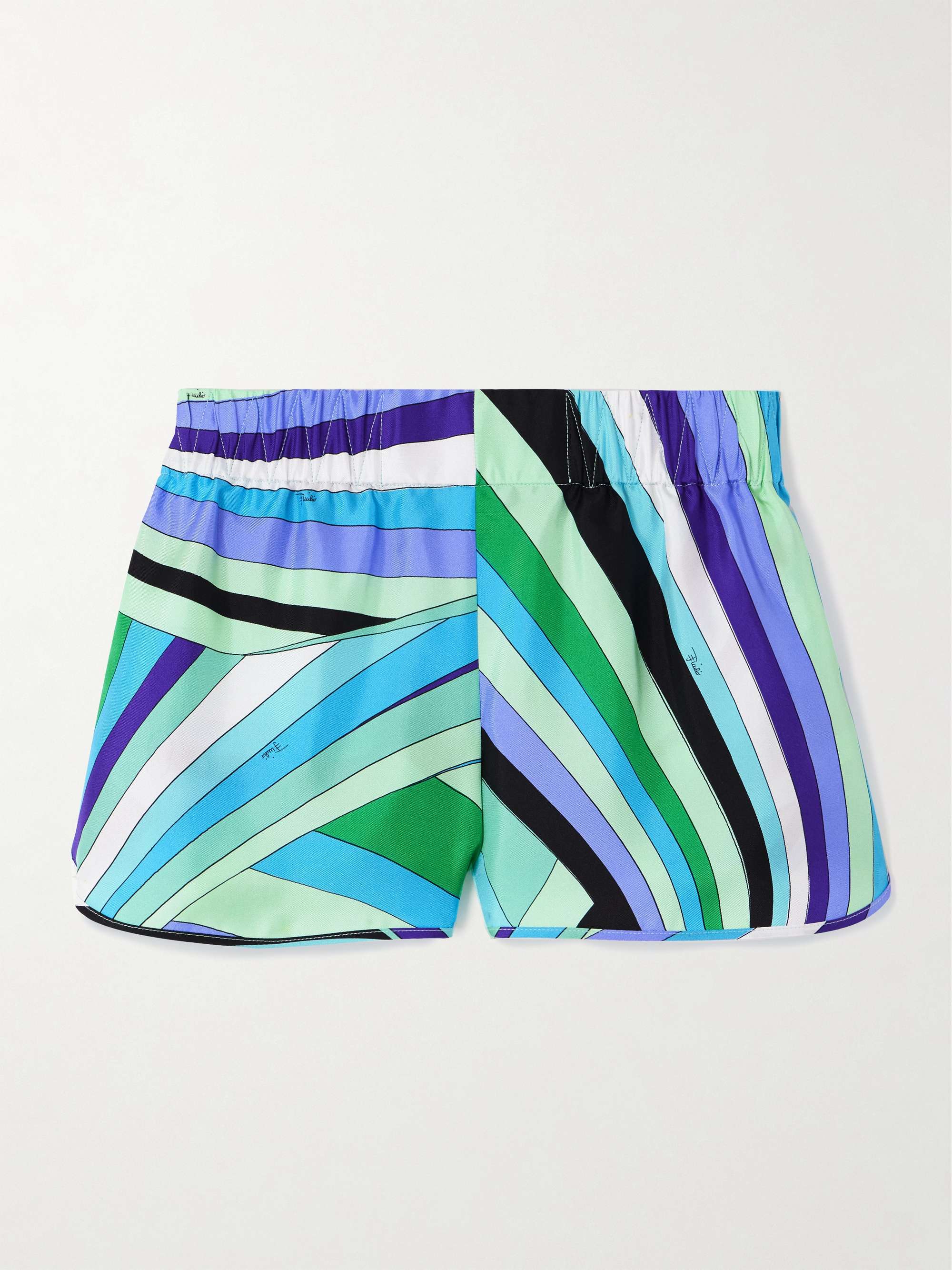 Printed silk-twill shorts hero visual