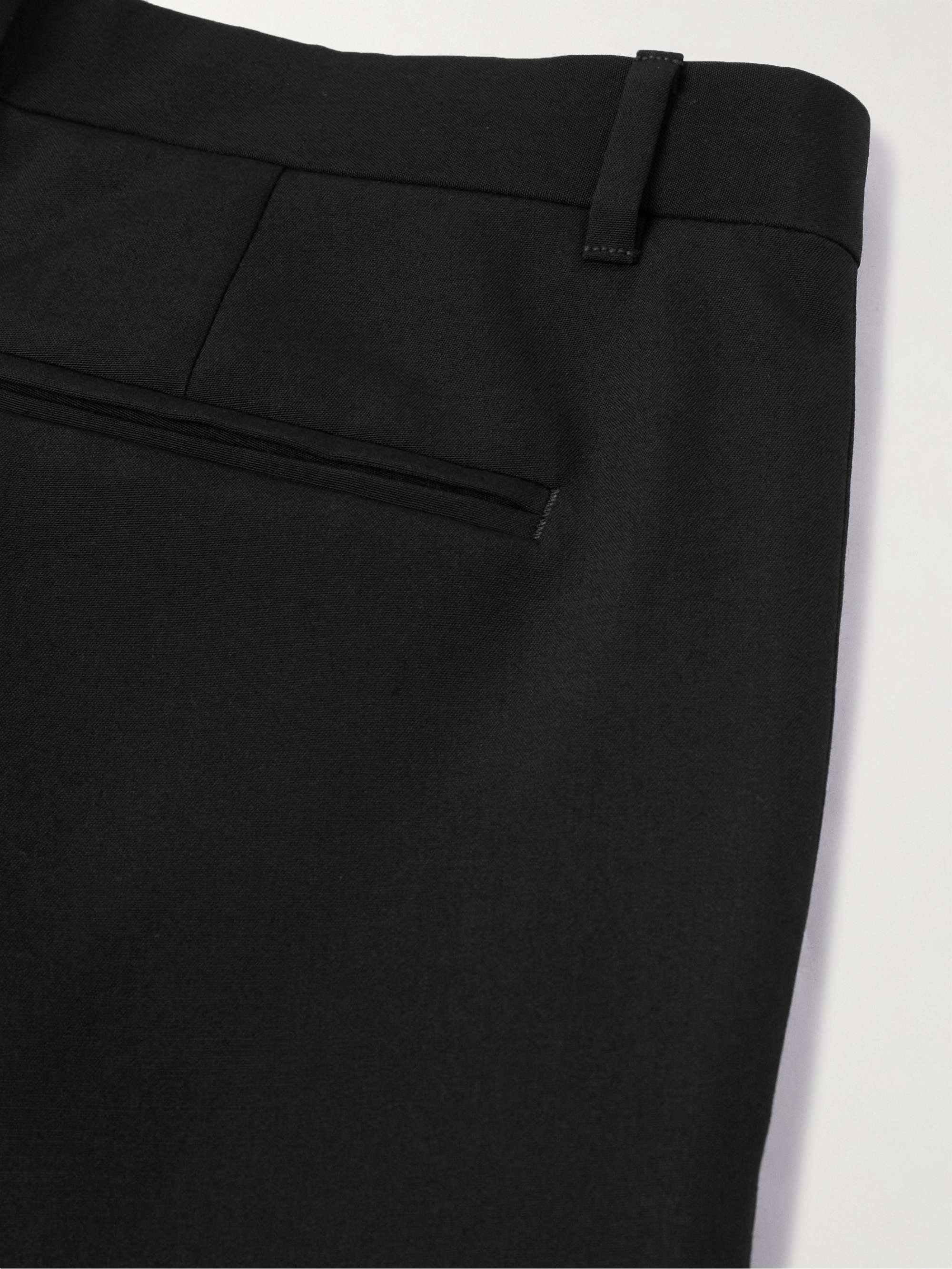 Tapered Logo-Embellished Wool Trousers view