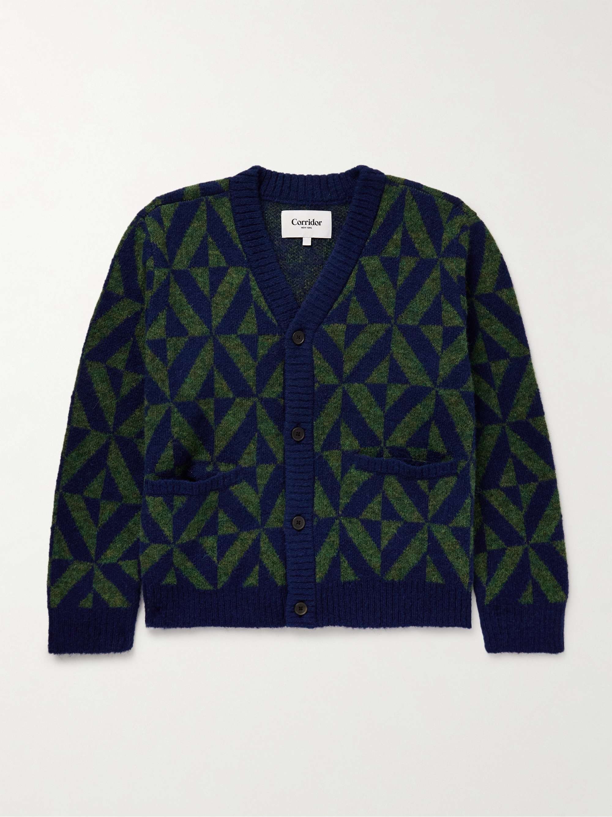 Jacquard-Knit Alpaca-Blend Cardigan hero visual