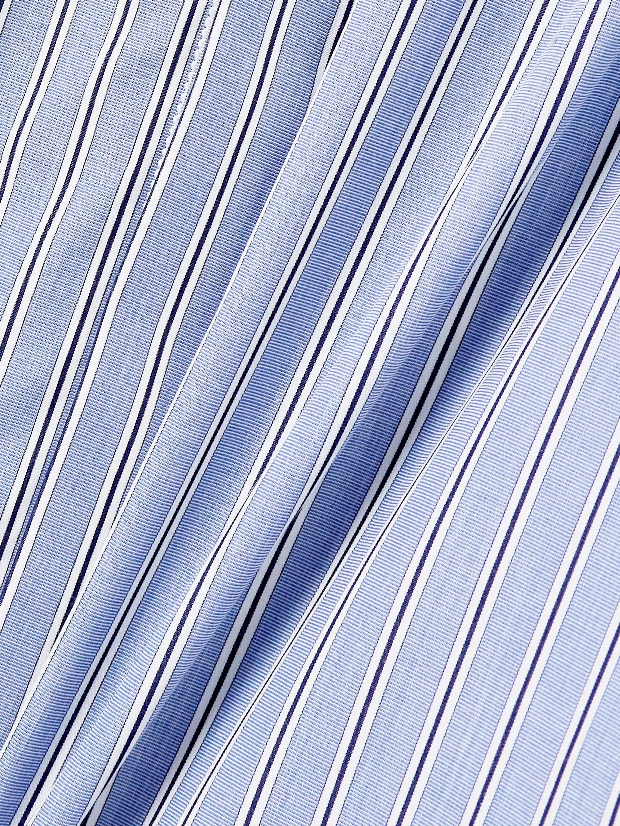 Shell-trimmed cotton-poplin mini shirt dress view