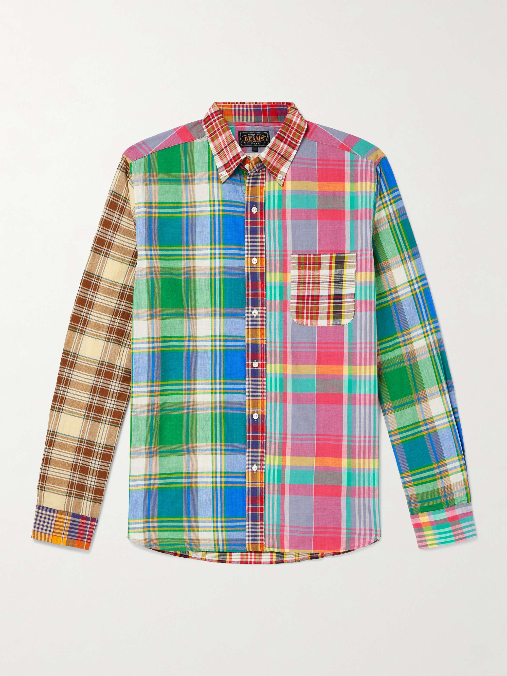 Patchwork Checked Cotton-Madras Shirt hero visual