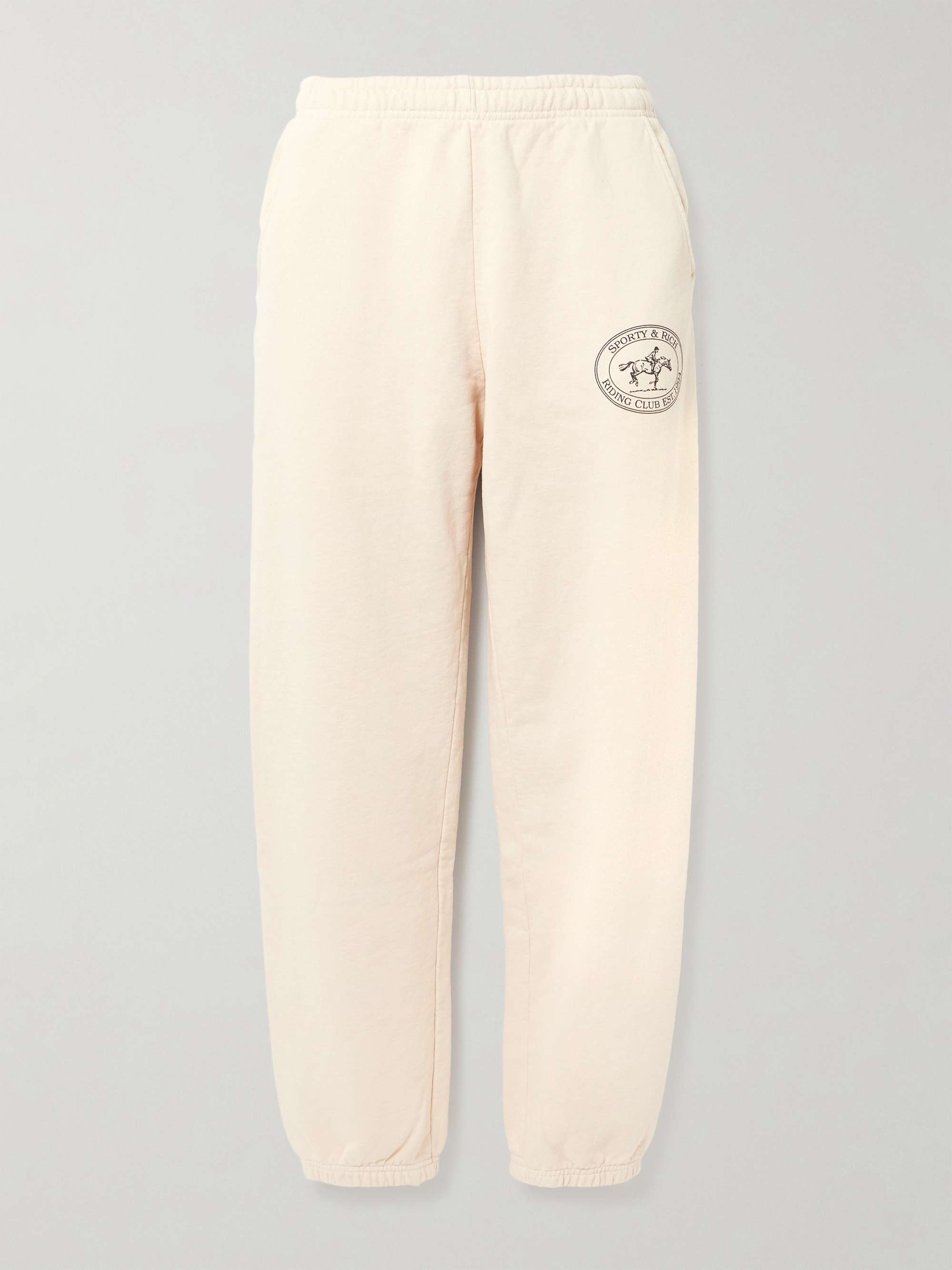 Riding Club printed cotton-jersey tapered sweatpants hero visual
