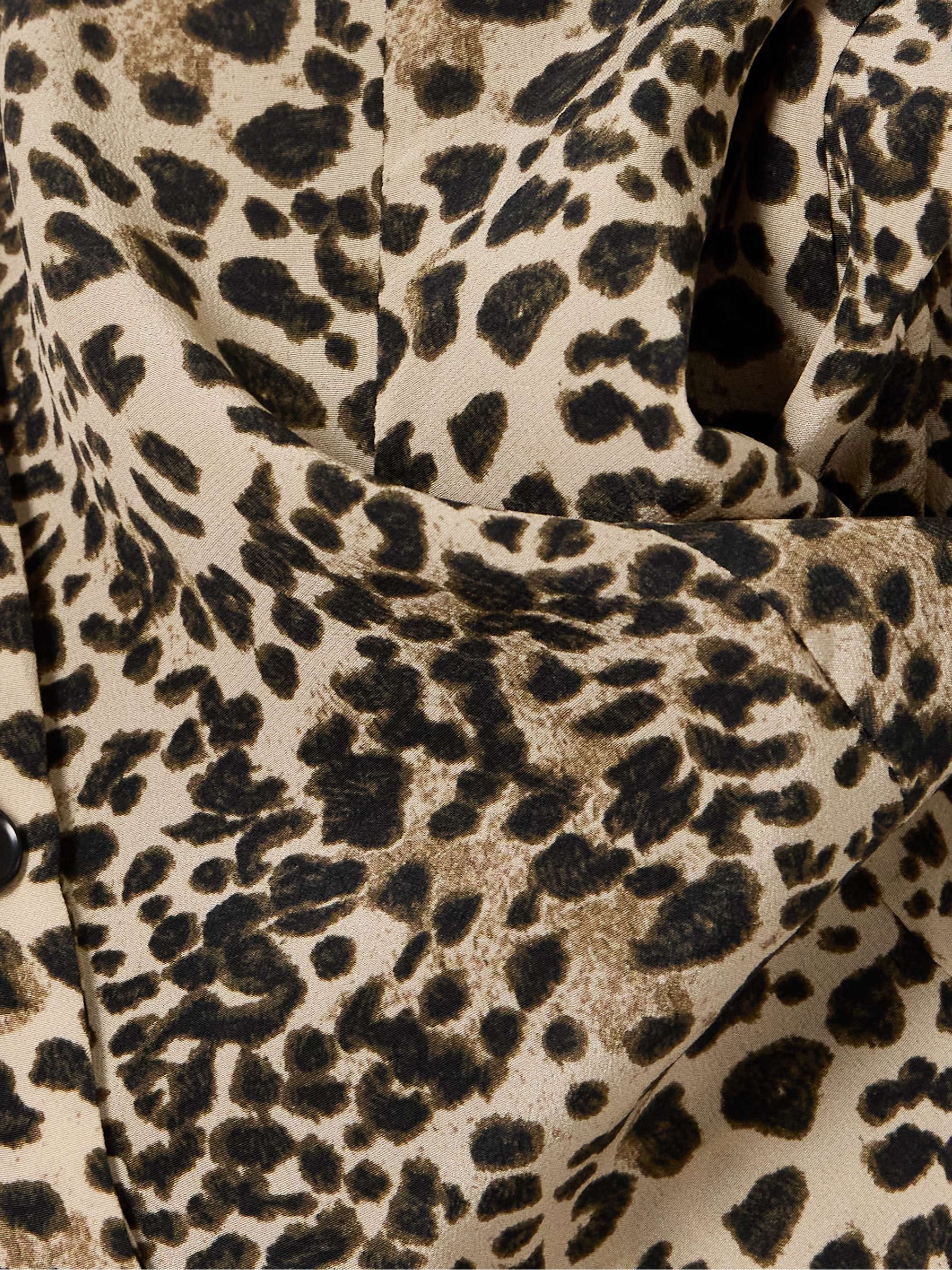 Buenadea leopard-print silk crepe de chine midi dress view