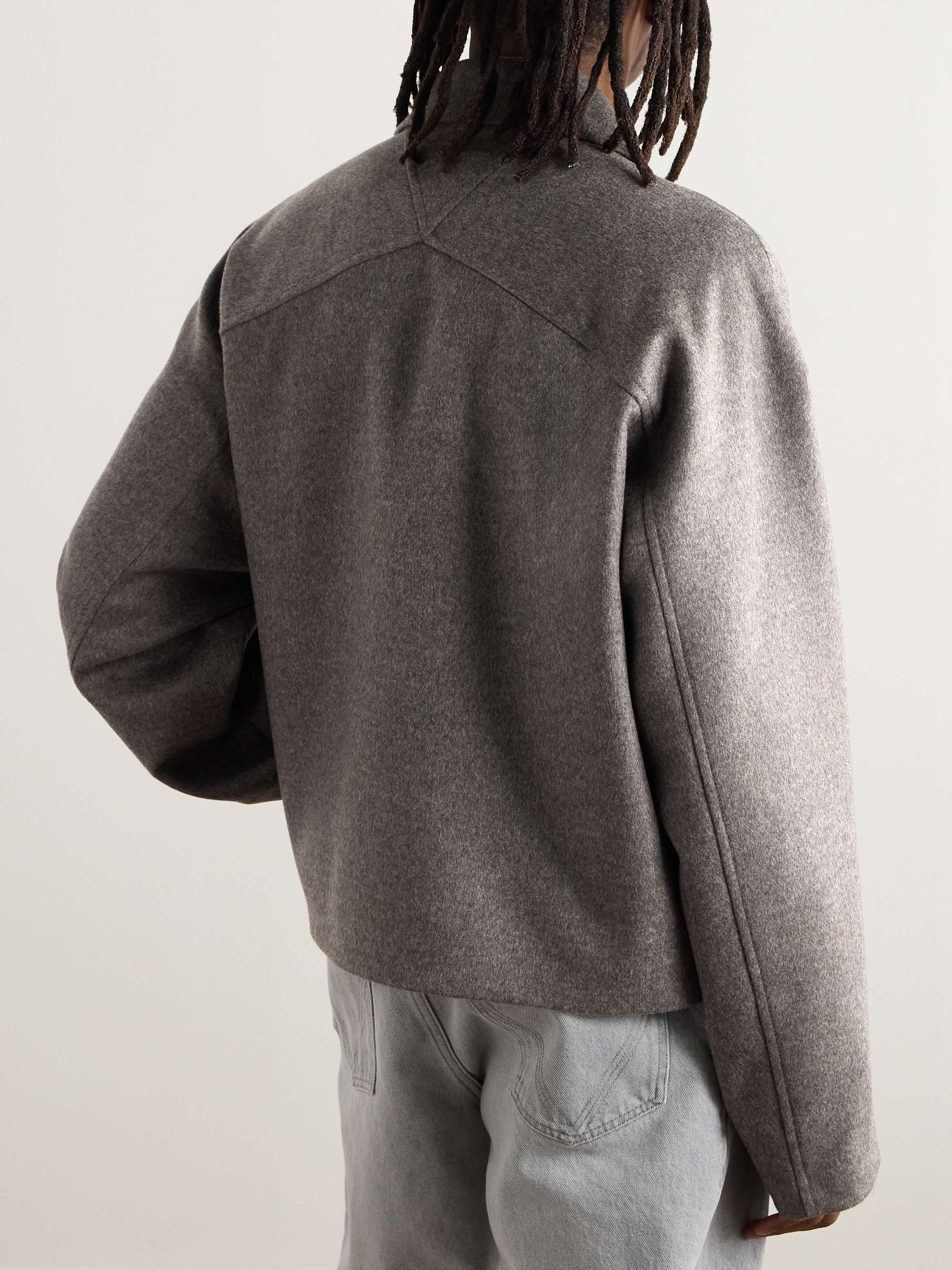 Oversized Wool and Cashmere-Blend Jacket view