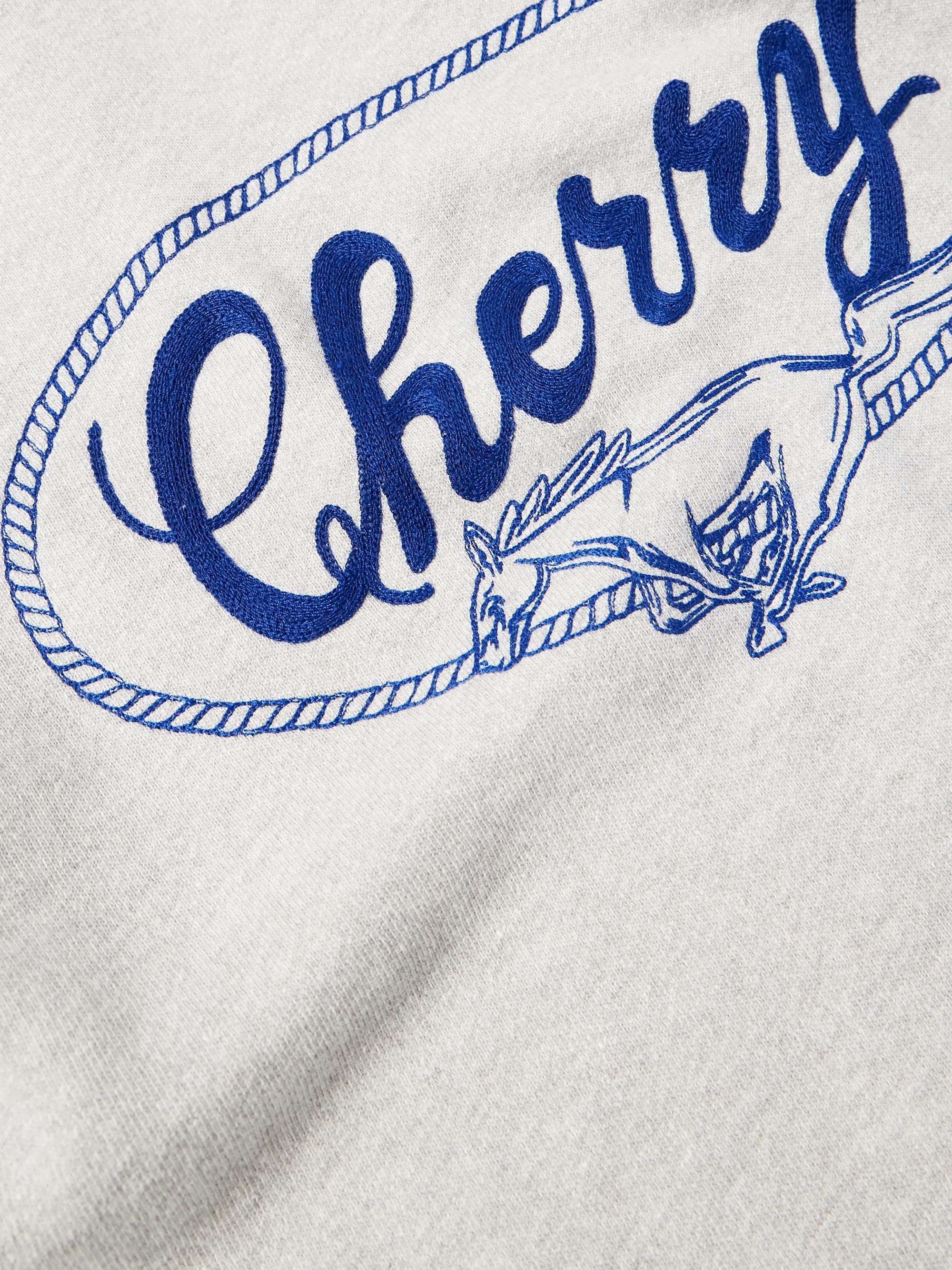 Horse Power Logo-Embroidered Garment-Dyed Cotton-Jersey Sweatshirt view