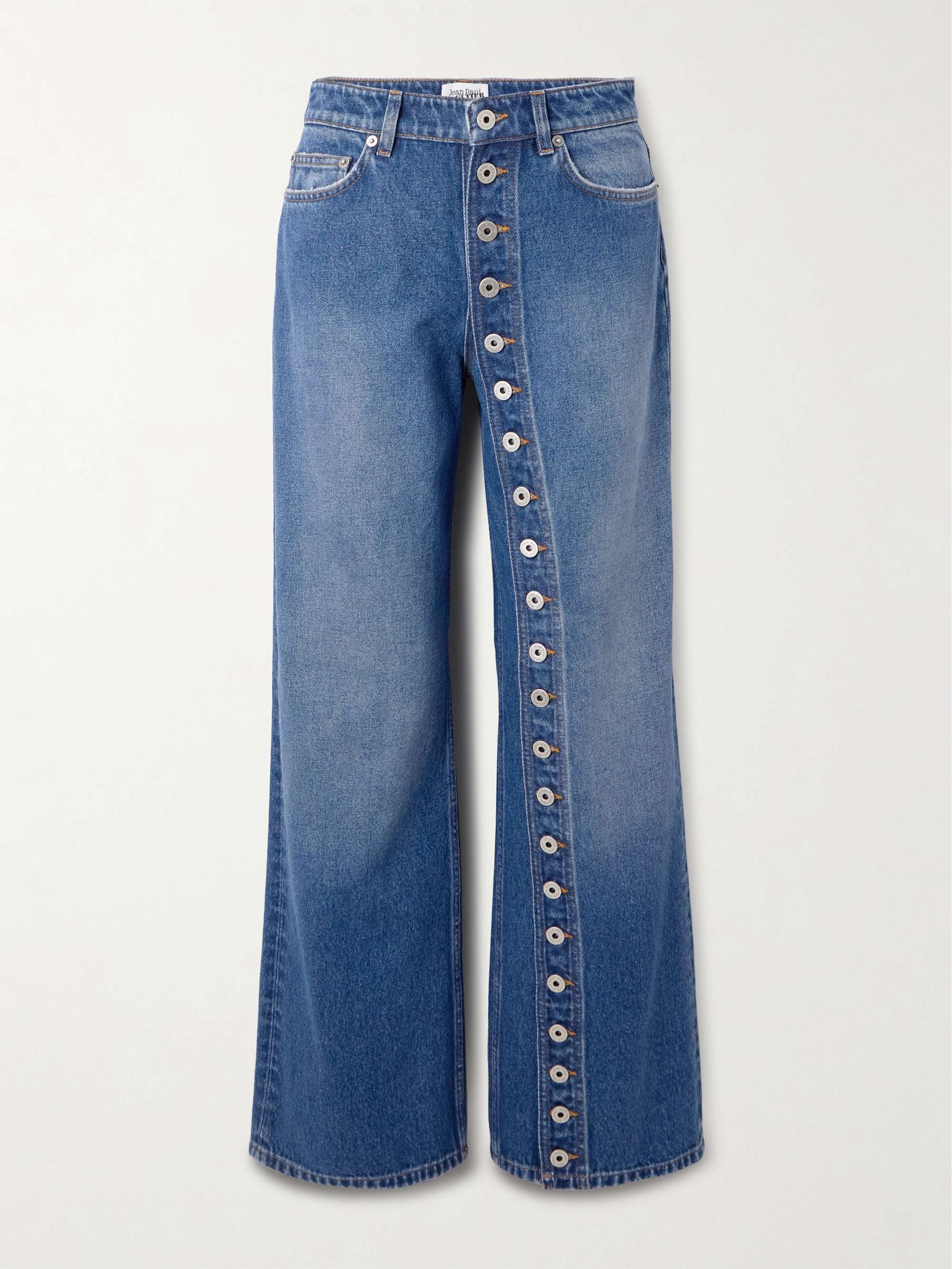 Haute Jeanerie embellished low-rise wide-leg jeans hero visual