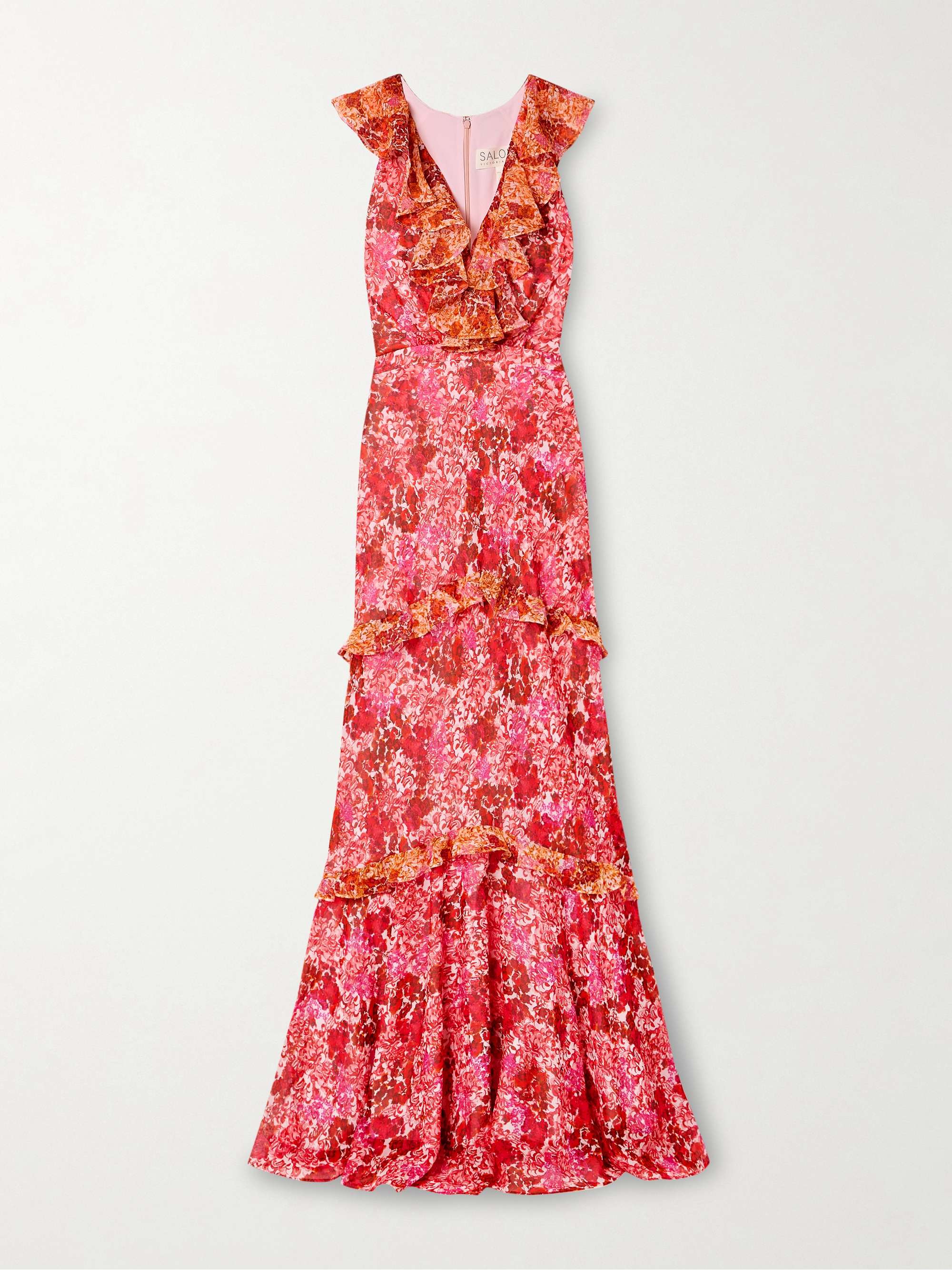 Rita ruffled tiered floral-print silk-georgette maxi dress hero visual