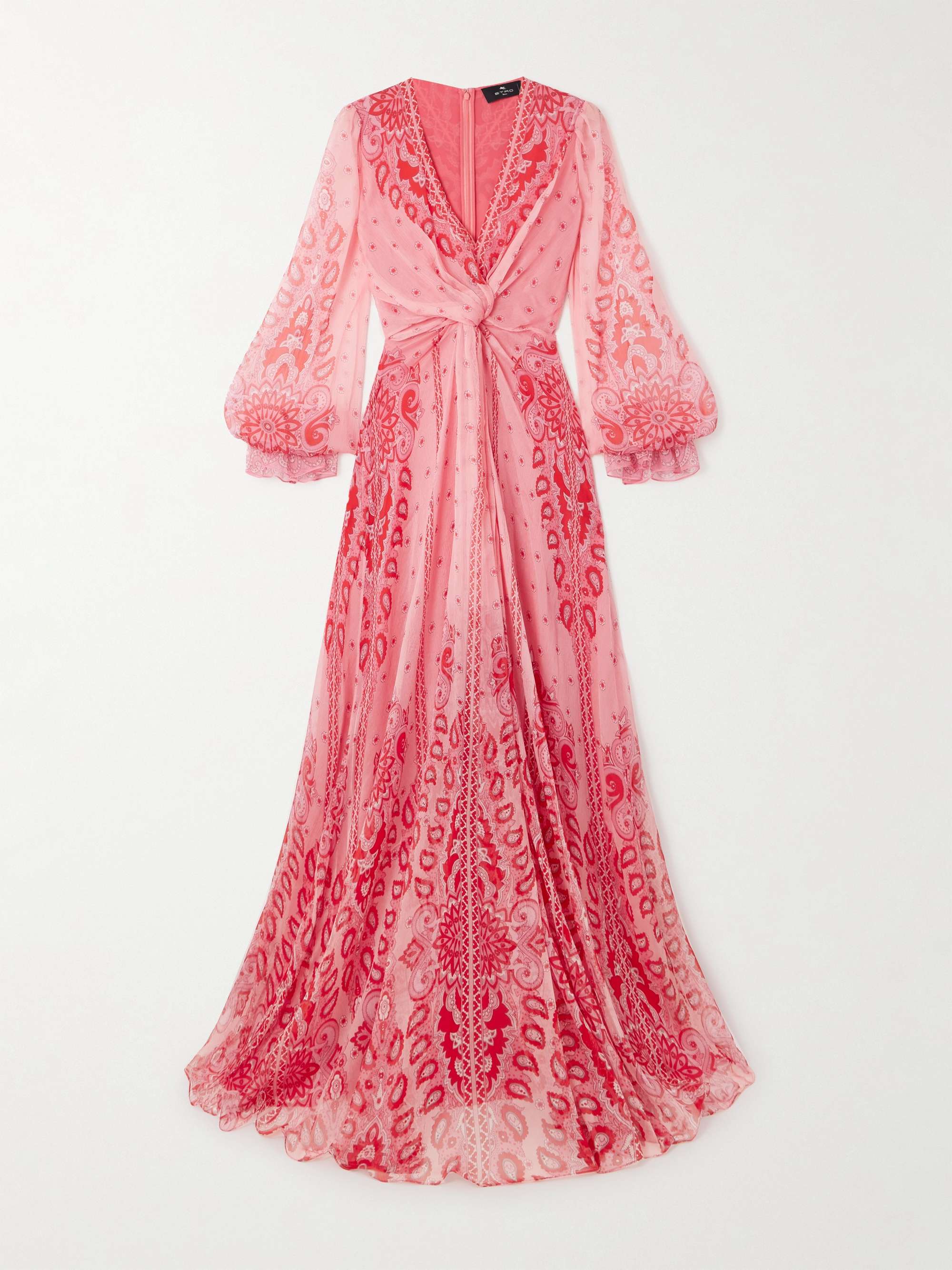 Tiered paisley-print silk-crepon maxi dress hero visual