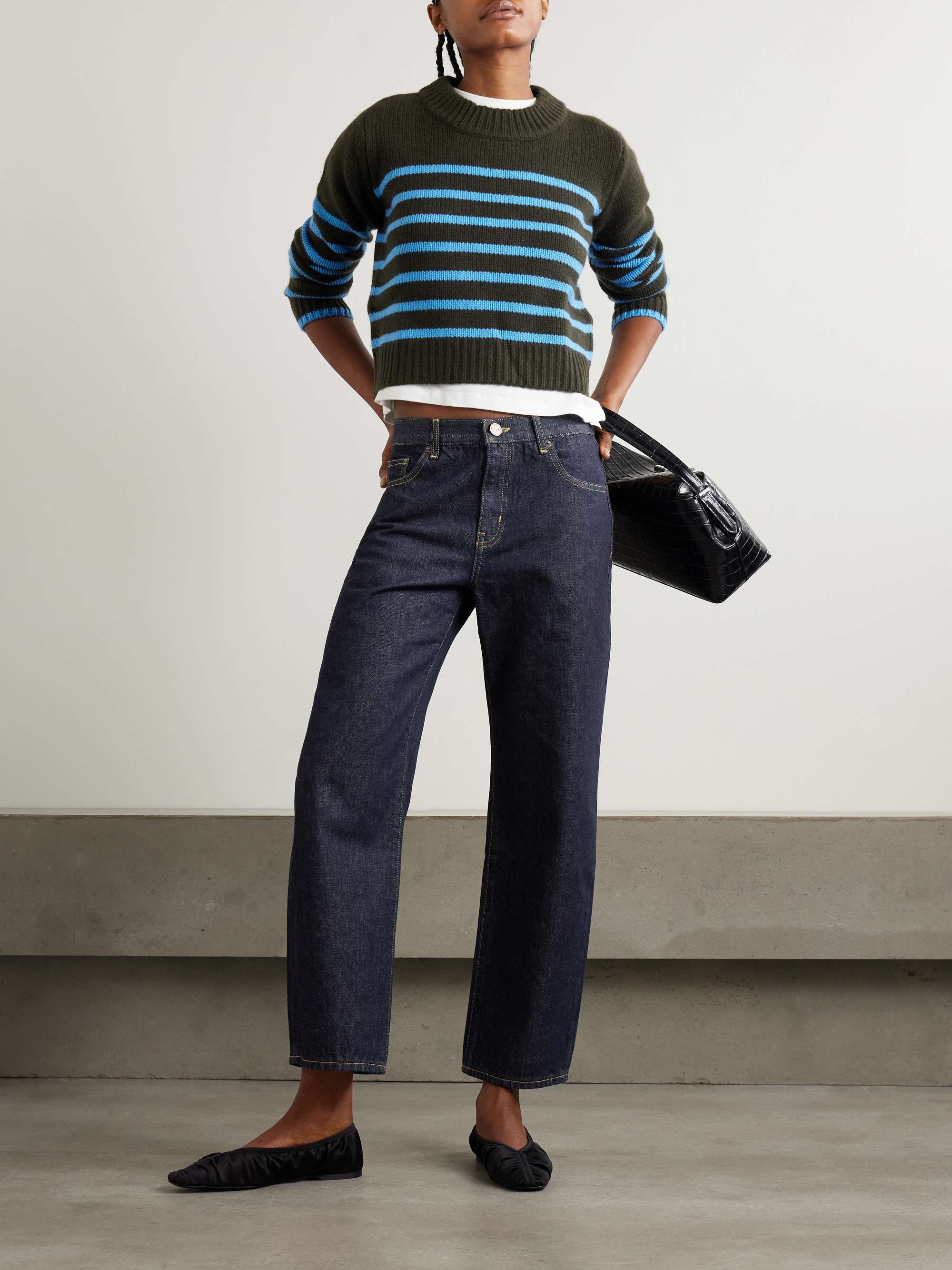 Marilyn high-rise straight-leg organic jeans view