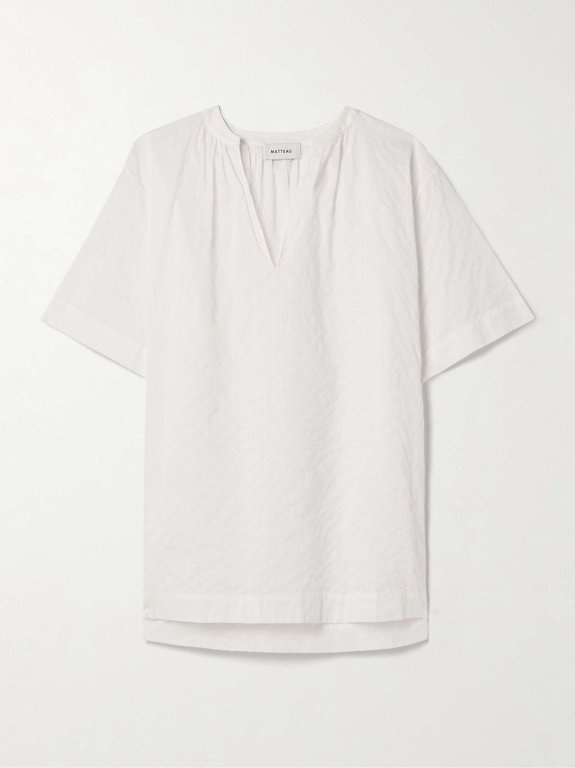 Crochet-trimmed organic cotton-voile mini dress hero visual