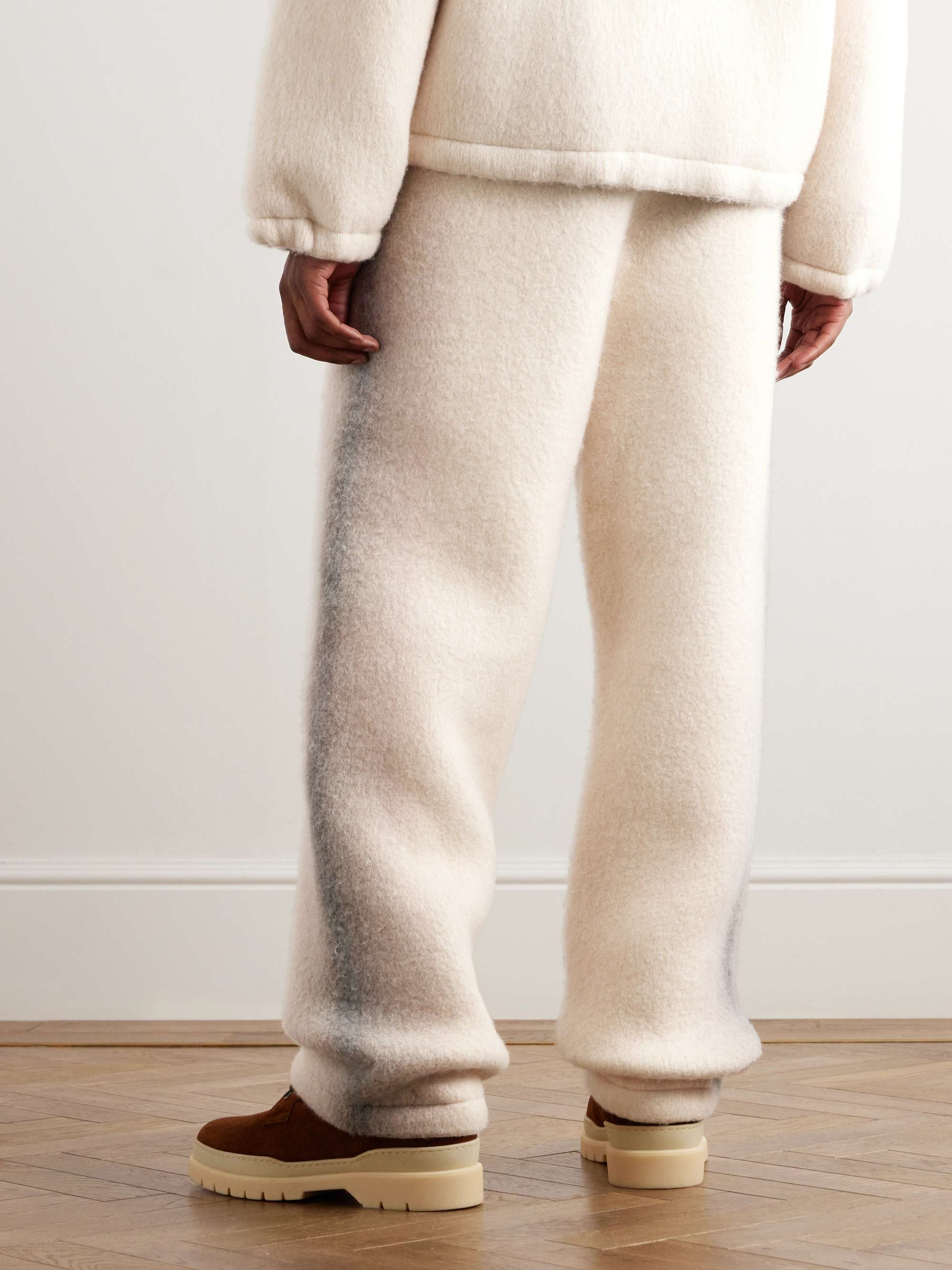 Straight-Leg Dégradé Cashmere-Fleece Sweatpants view