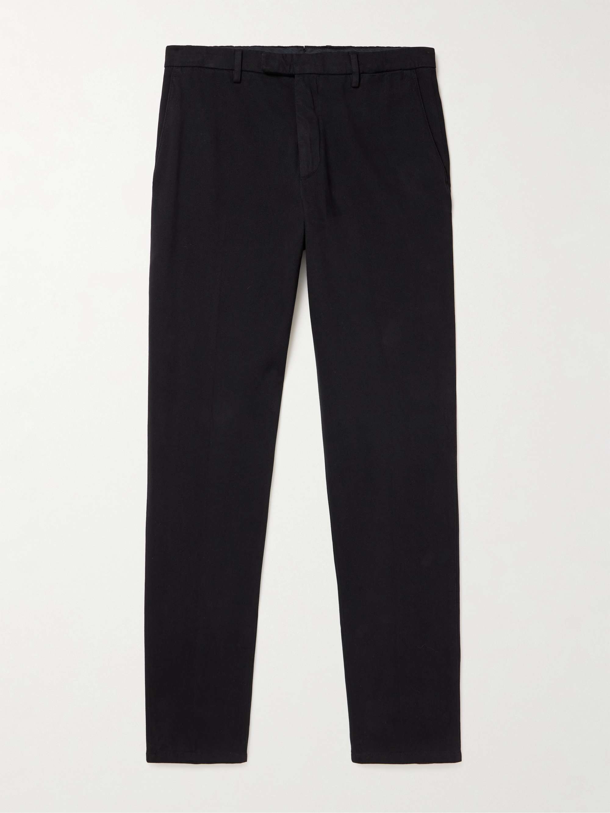 Straight-Leg Garment-Dyed Cotton-Blend Twill Suit Trousers hero visual