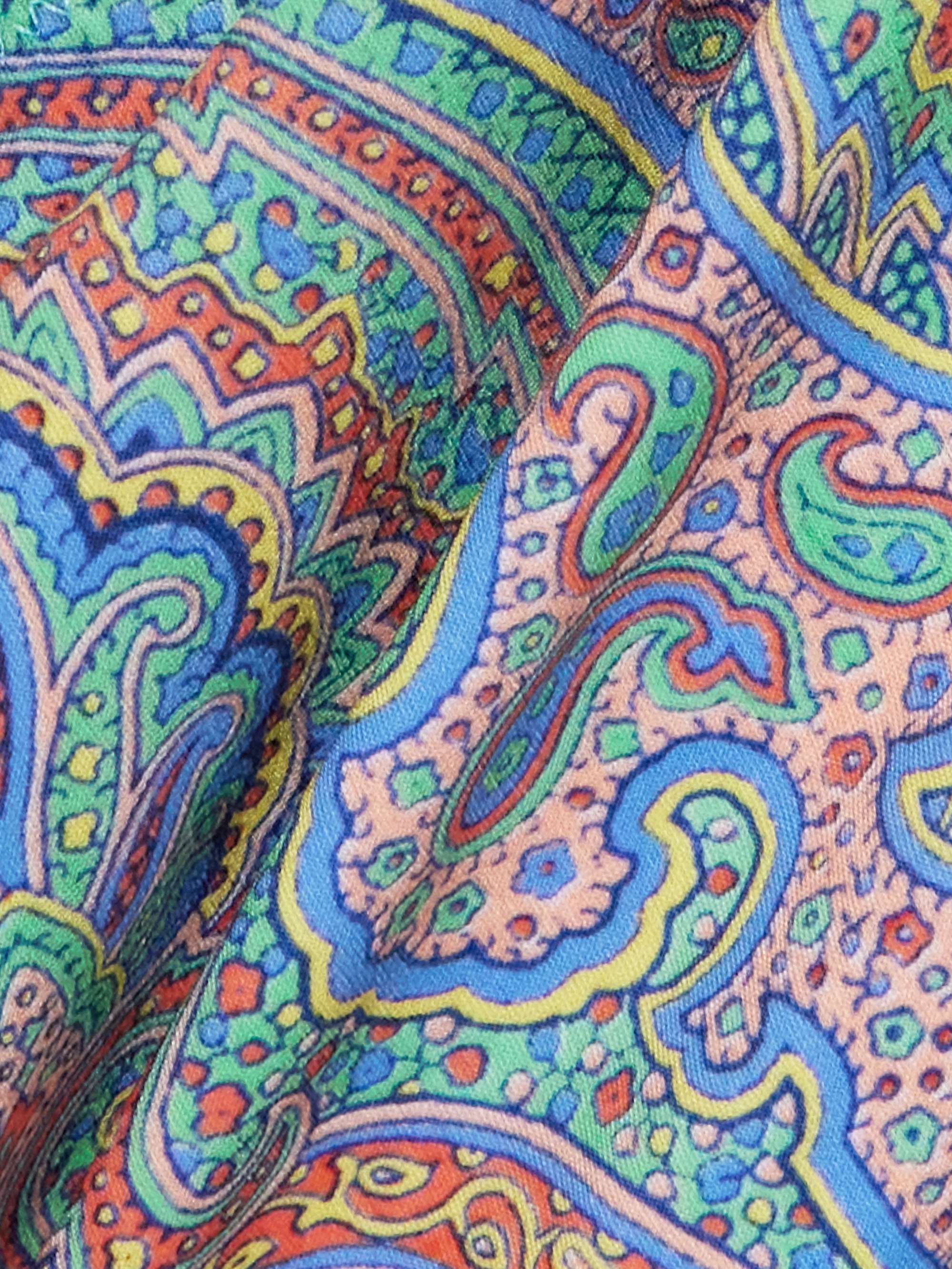 Paisley-print triangle bikini view