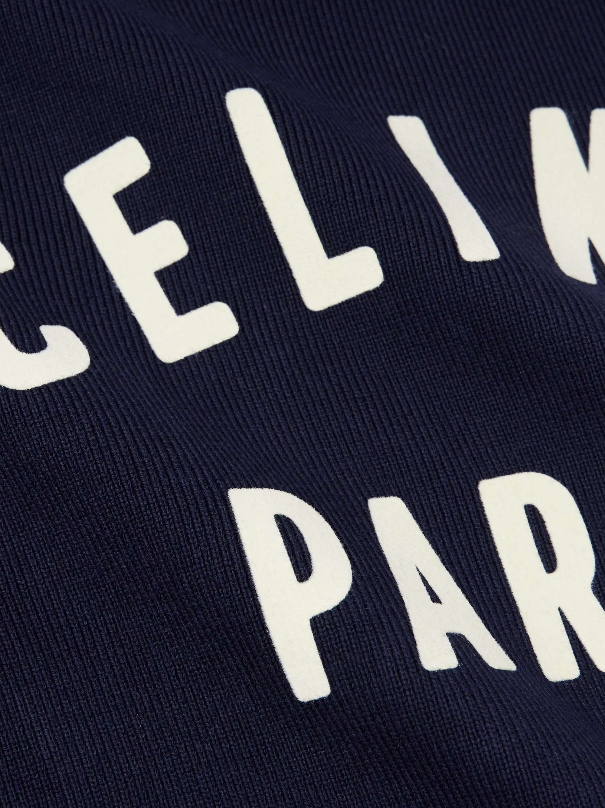 Logo-Flocked Ribbed Cotton Sweatshirt view