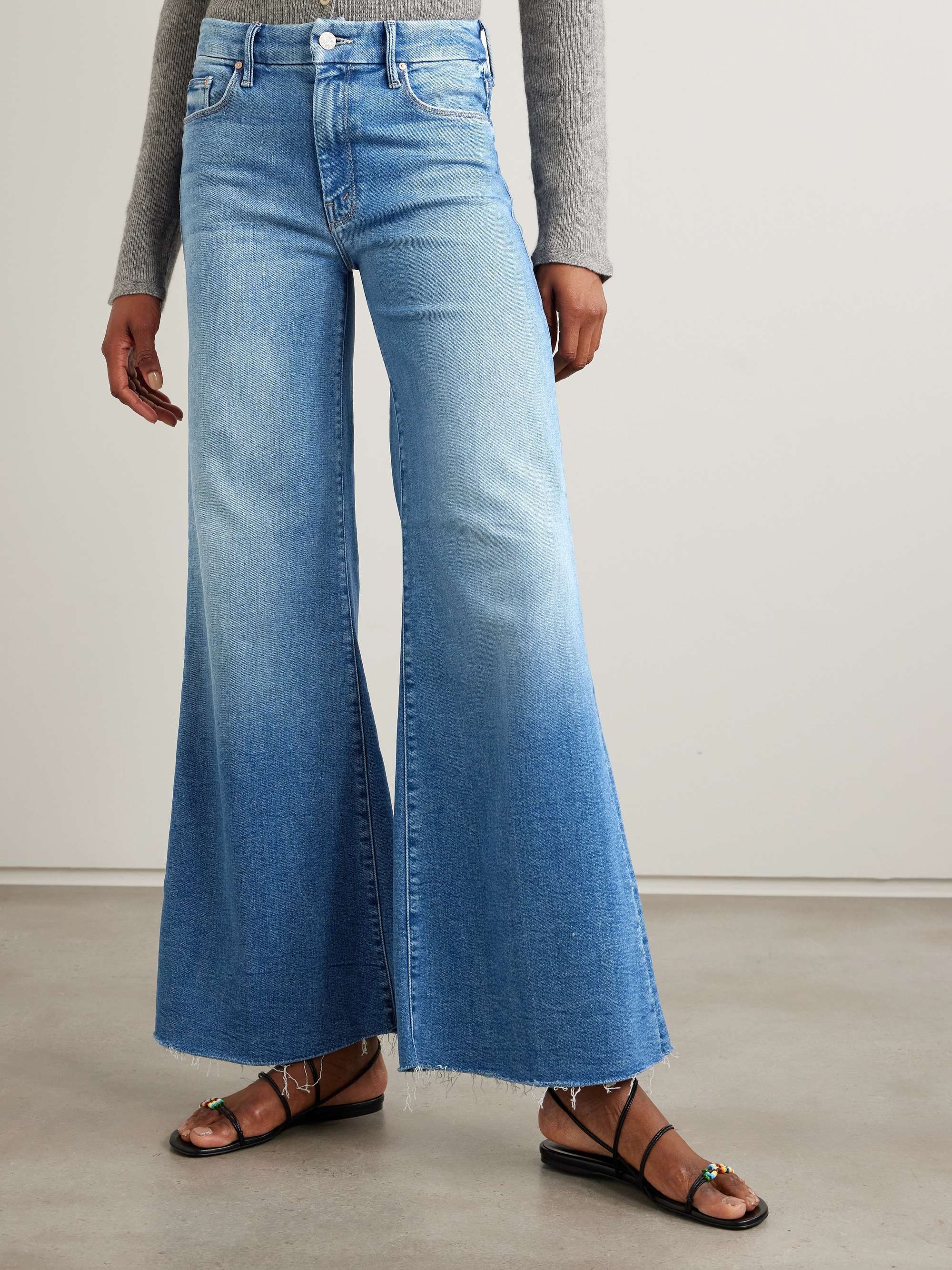 The Roller mid-rise wide-leg jeans view