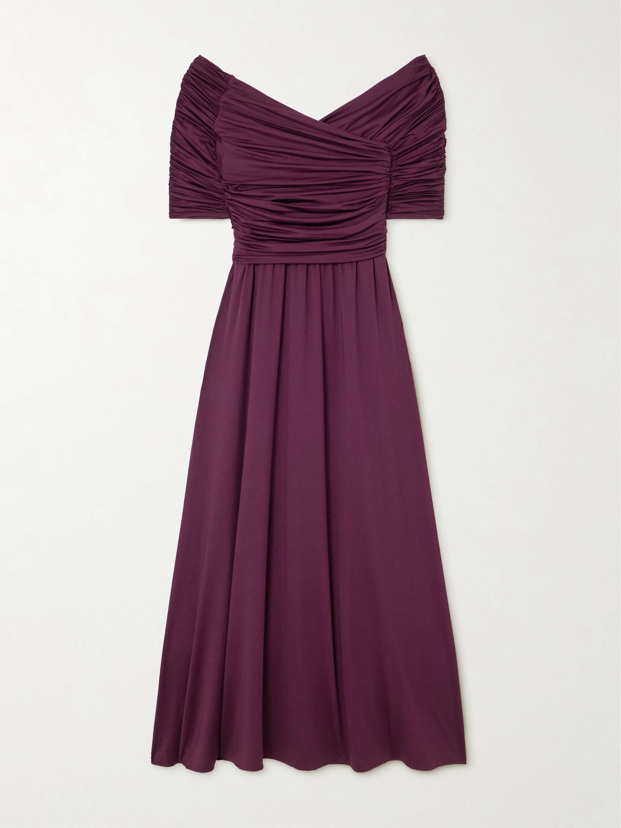 Char ruched wrap-effect recycled stretch-jersey maxi dress hero visual