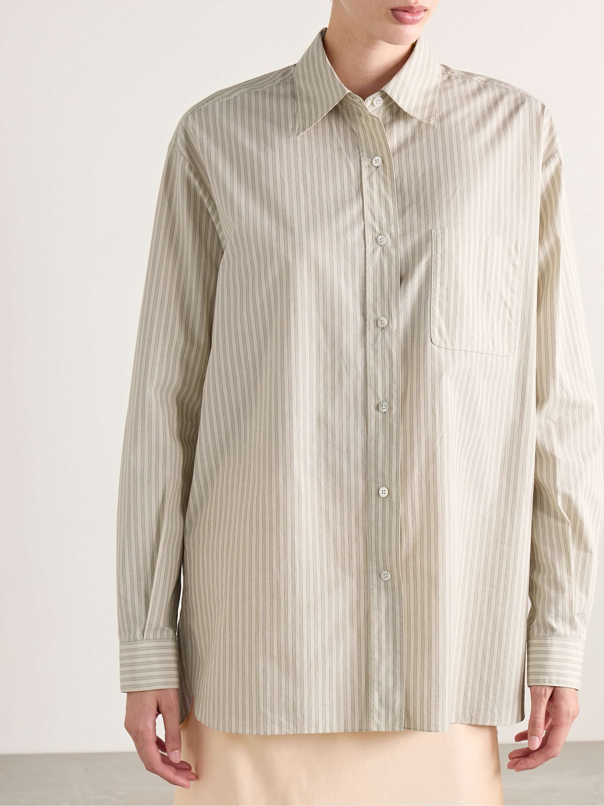 Nesson striped organic cotton-poplin shirt view
