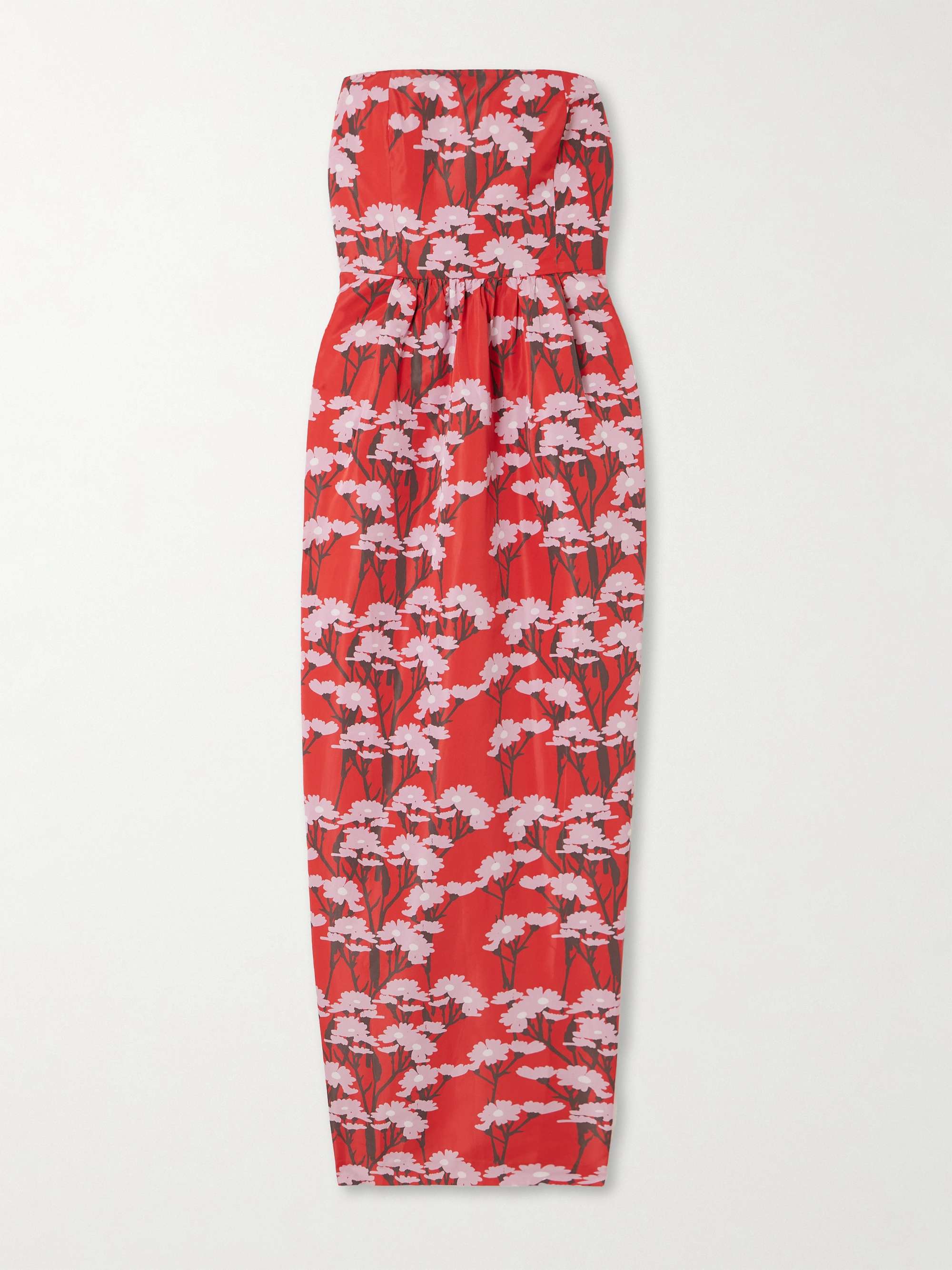 Lena floral-print taffeta maxi dress hero visual