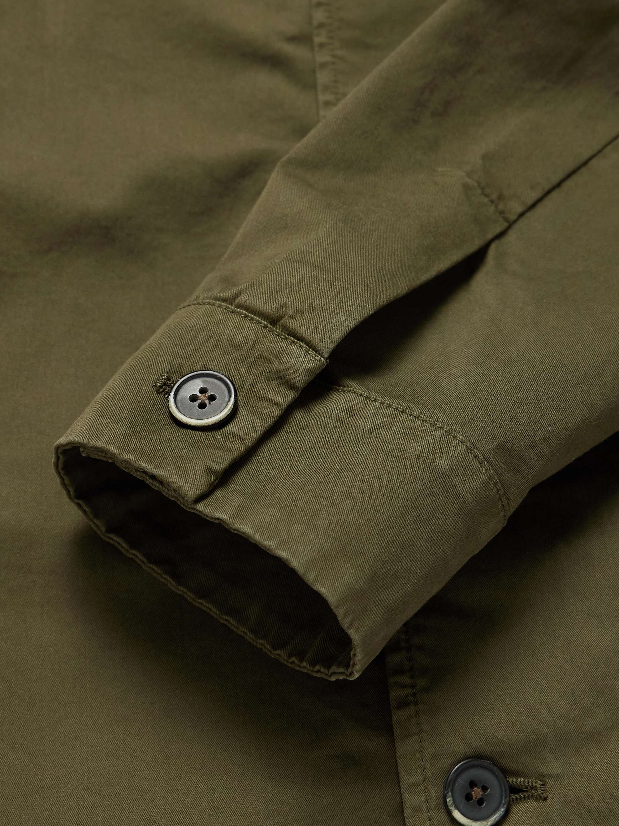 Cedrone Garment-Dyed Stretch Cotton-Gabardine Overshirt view